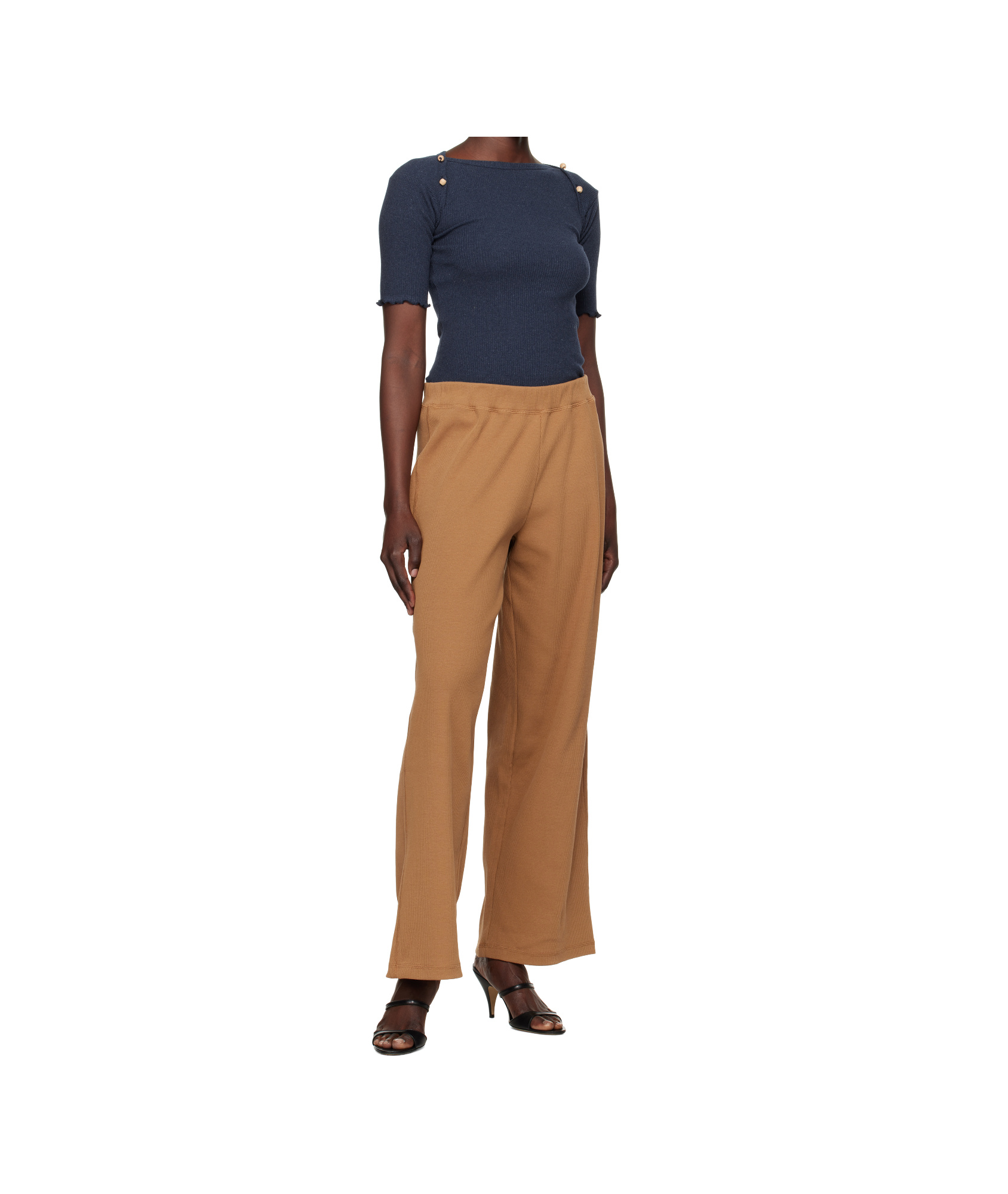 Baserange Brown Camer Lounge Pants In Brown