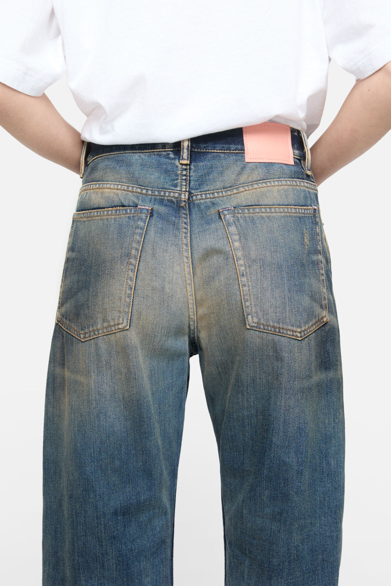 Acne Studios Womens Dark Blue 2023 Wide-leg Denim Jeans In Blue