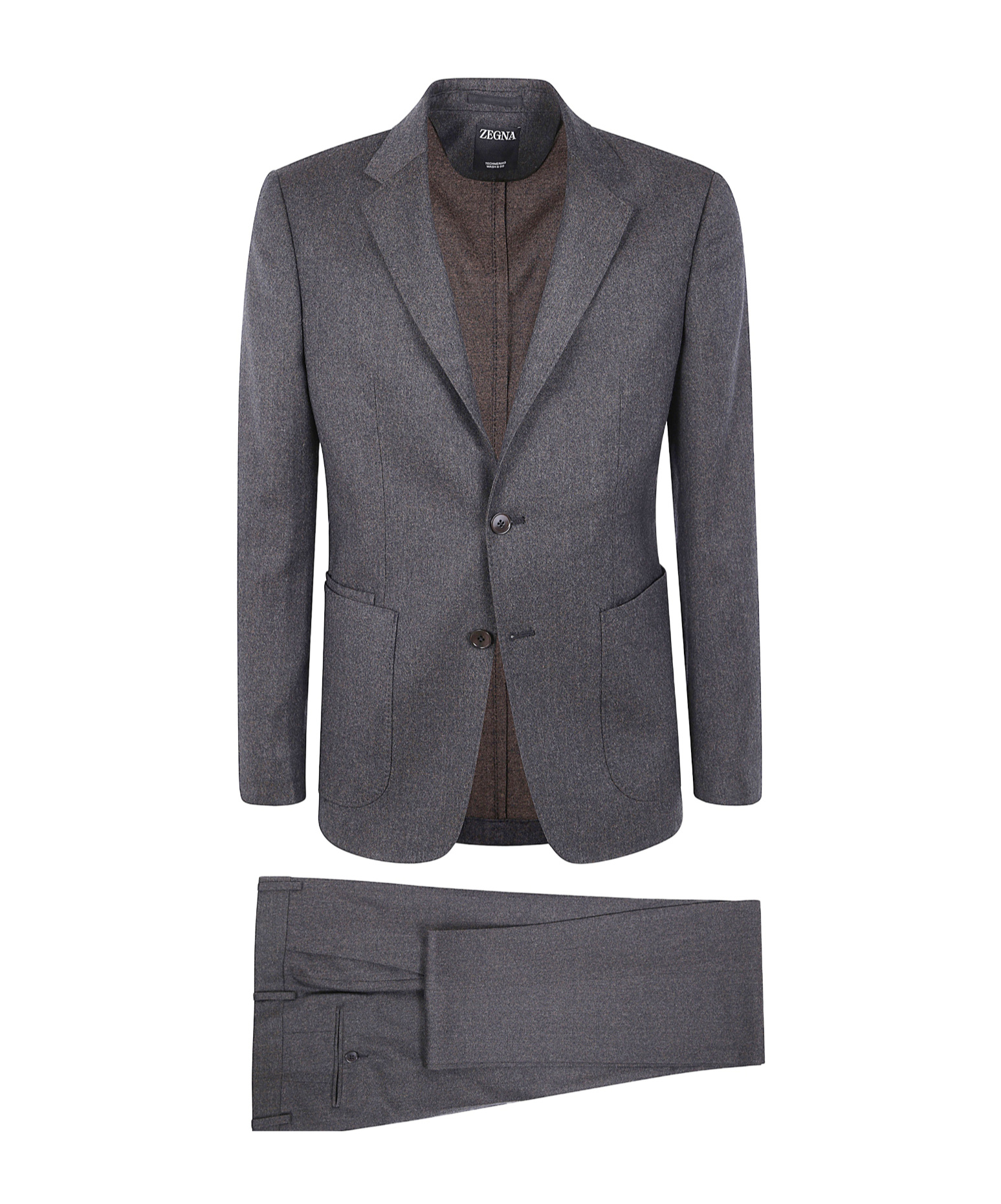 Zegna Easy Care Merino Wool Suit In Gray