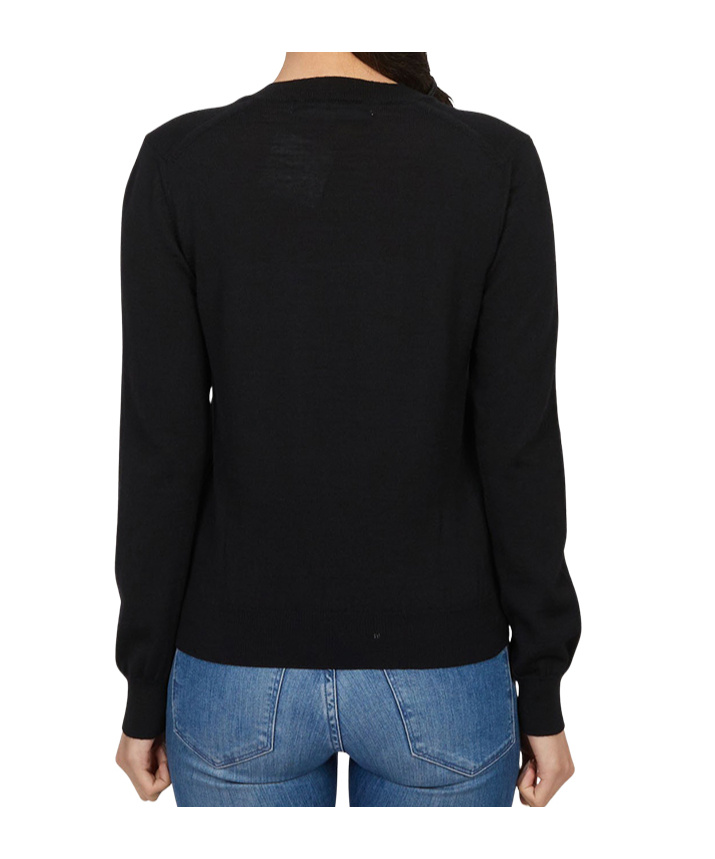 Comme Des Garçons Long-sleeved Sweater In Black