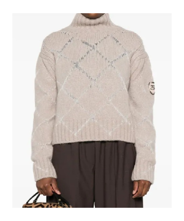 Ermanno Scervino High-neck Sweater In Neutral