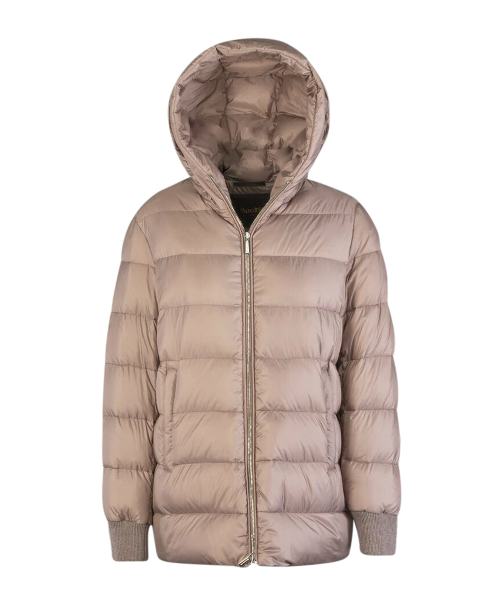 Moorer Hooded Down Jacket In Nude
