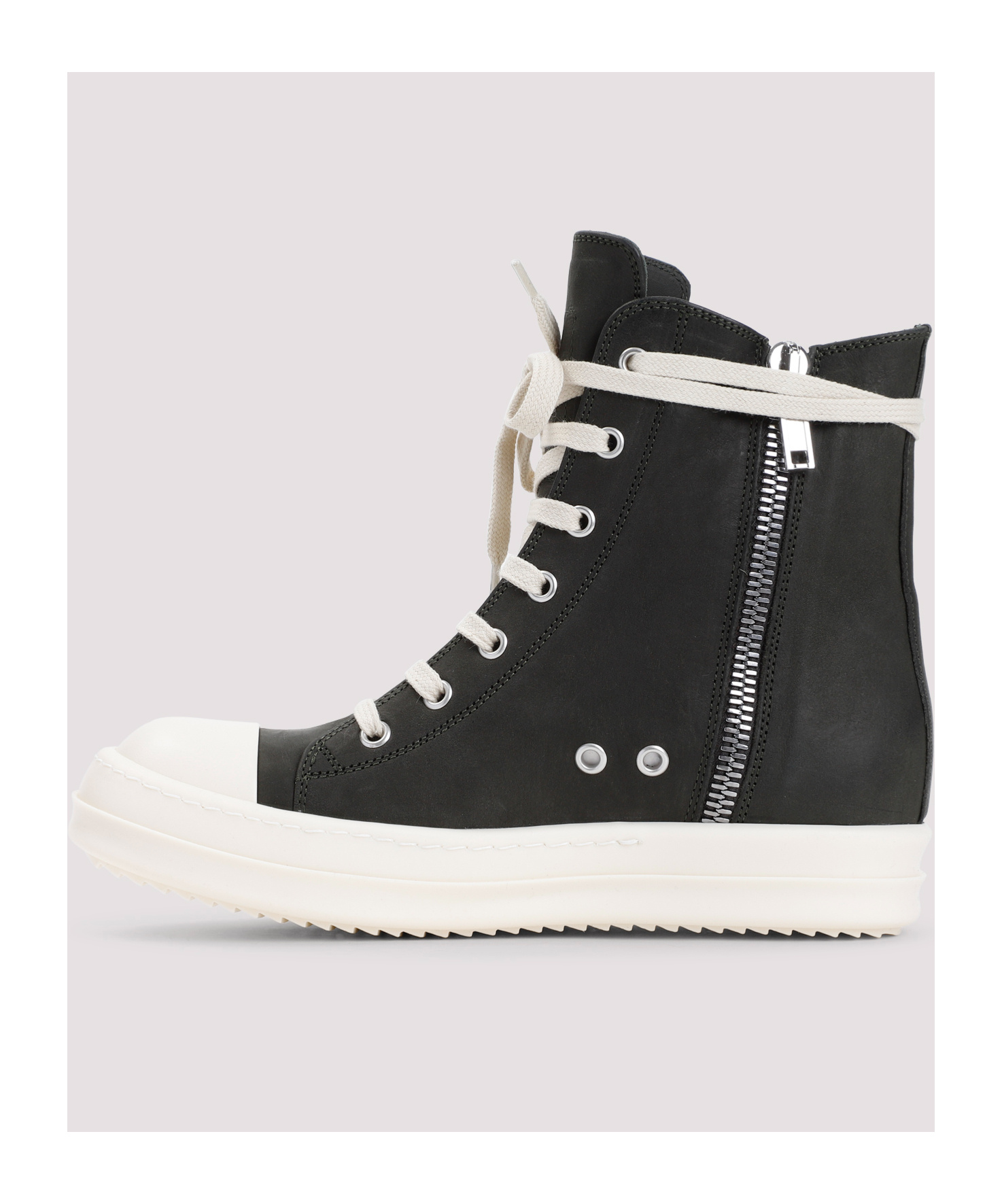 RICK OWENS RICK OWENS ROUND-TOE LACE-UP SNEAKERS