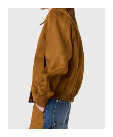 Stella Mccartney Boxy Collared Field Jacket In Brown