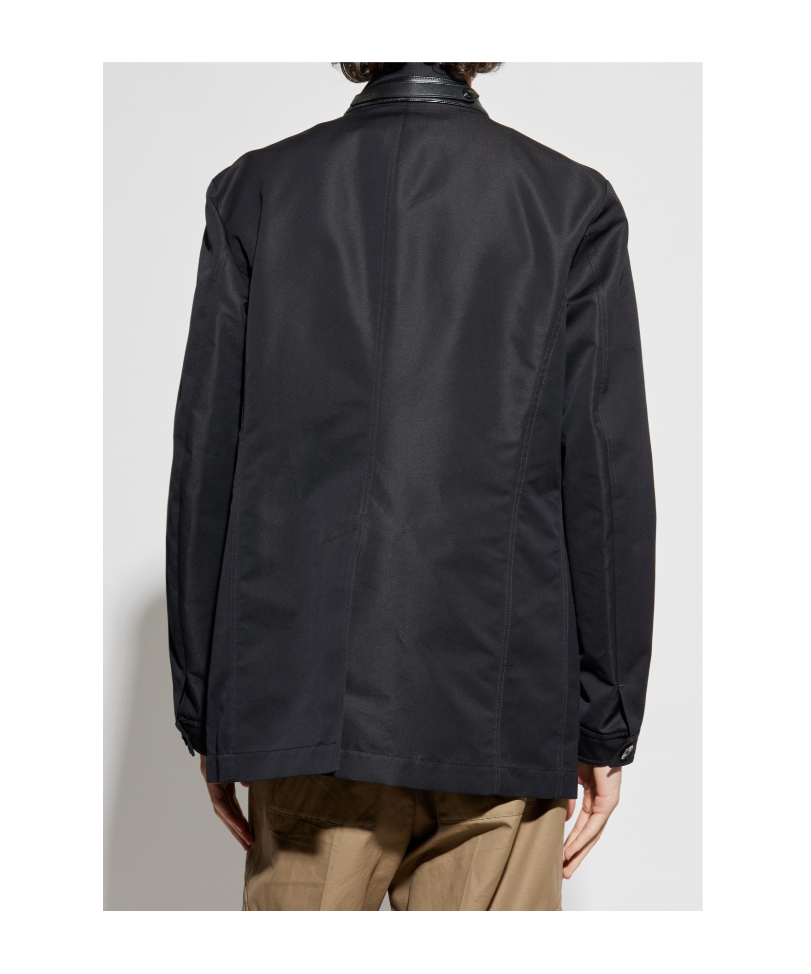 Tom Ford Stand Collar Jacket In Black