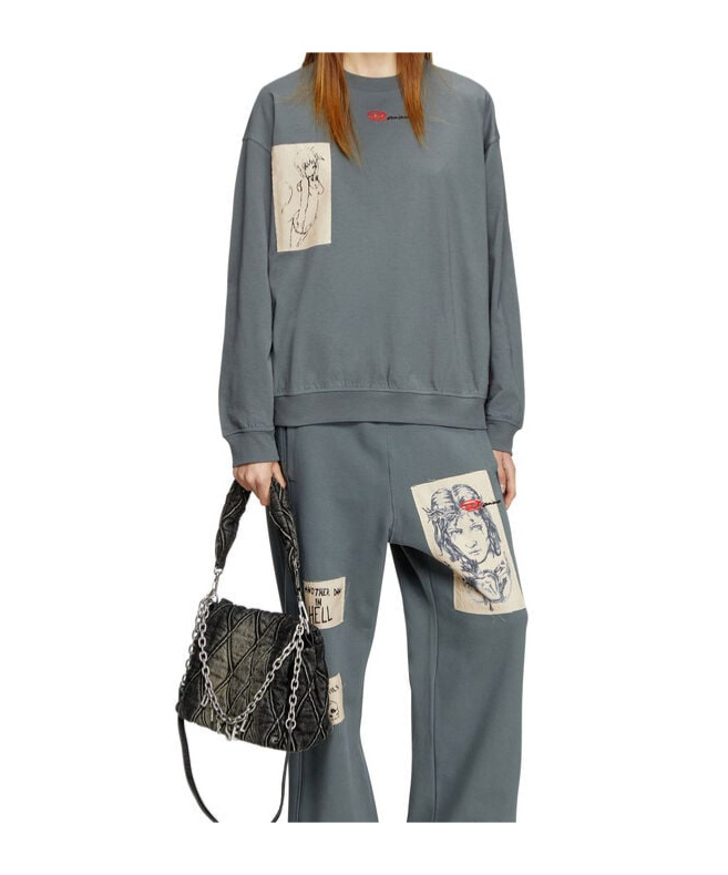Diesel S-boxt Sweater In Gray