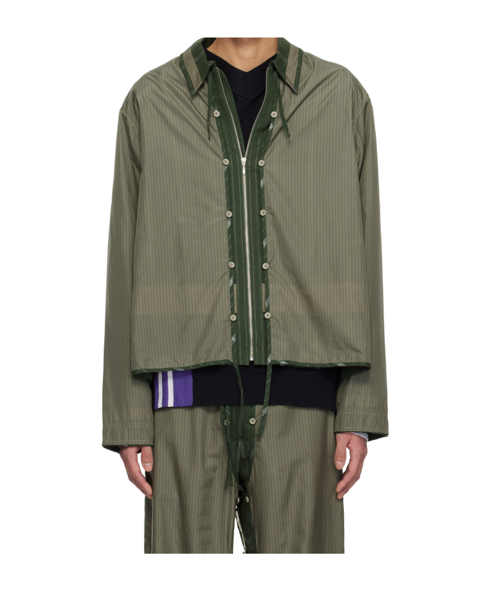 Craig Green Long Sleeve Casual Jacket In Green