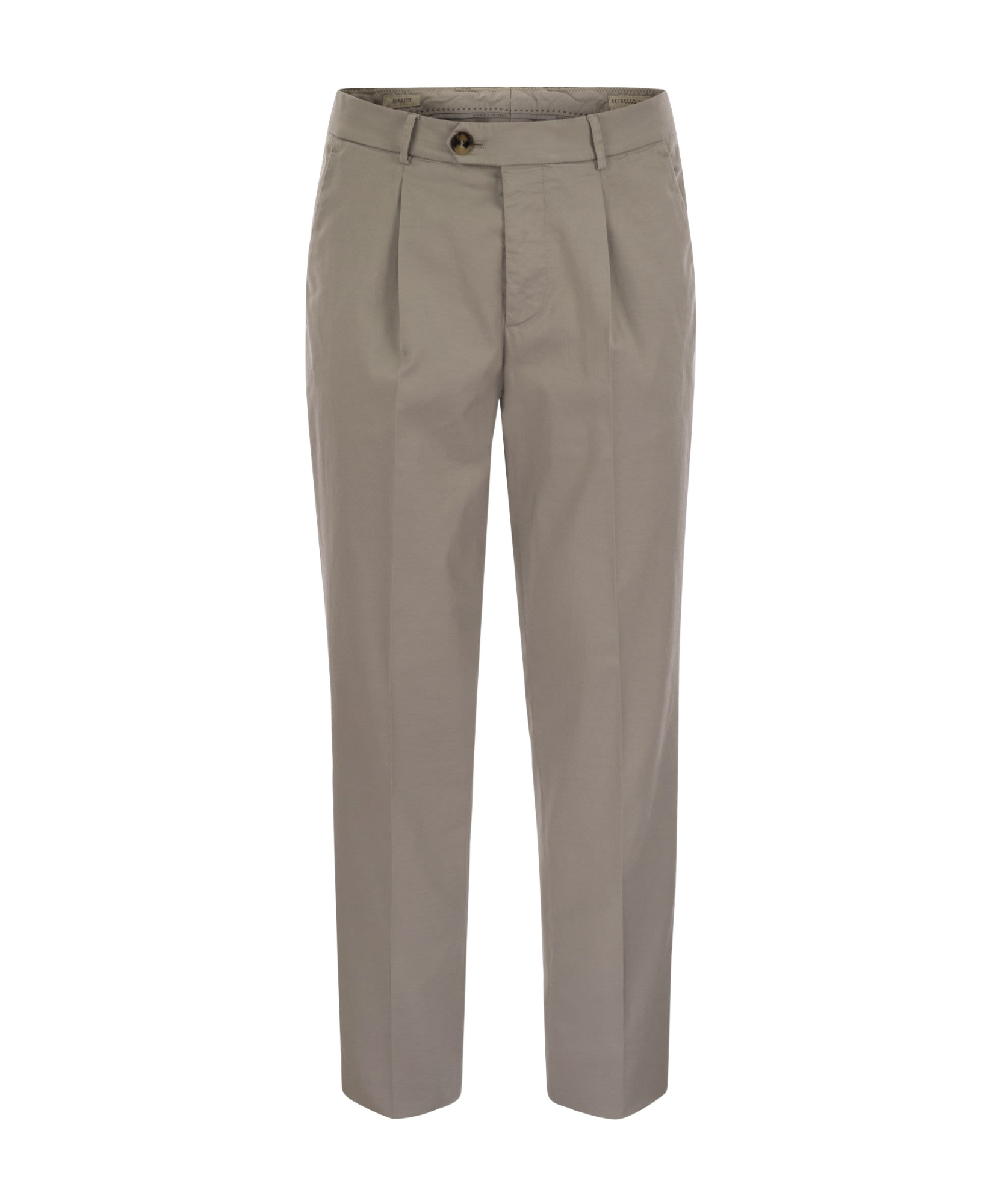 Brunello Cucinelli Belt-loop Casual Pants In Gray