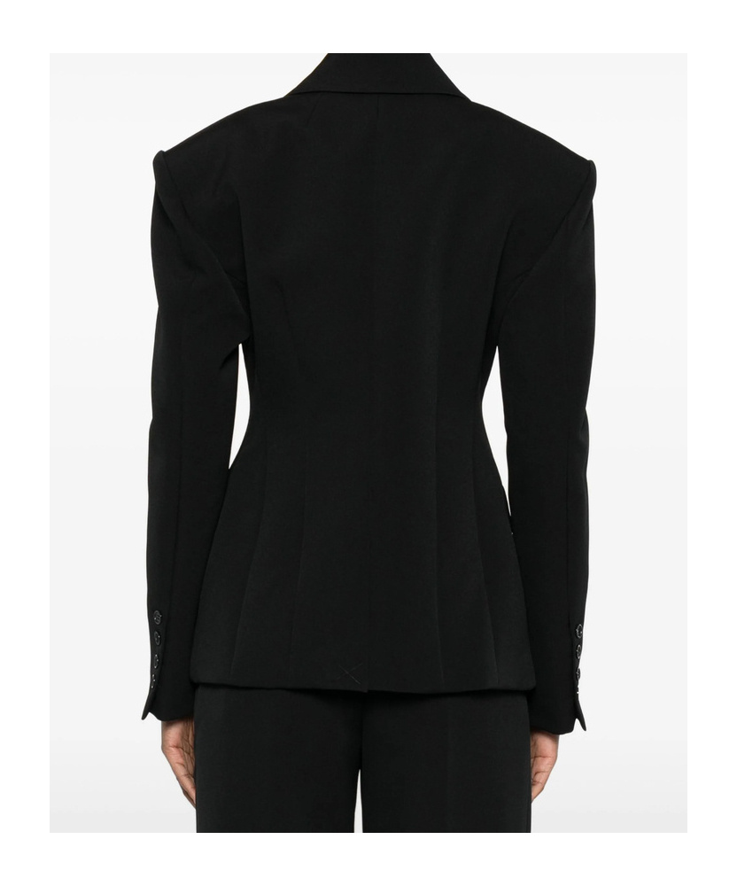 The Frankie Shop Long-sleeved Suit Jacket In Black