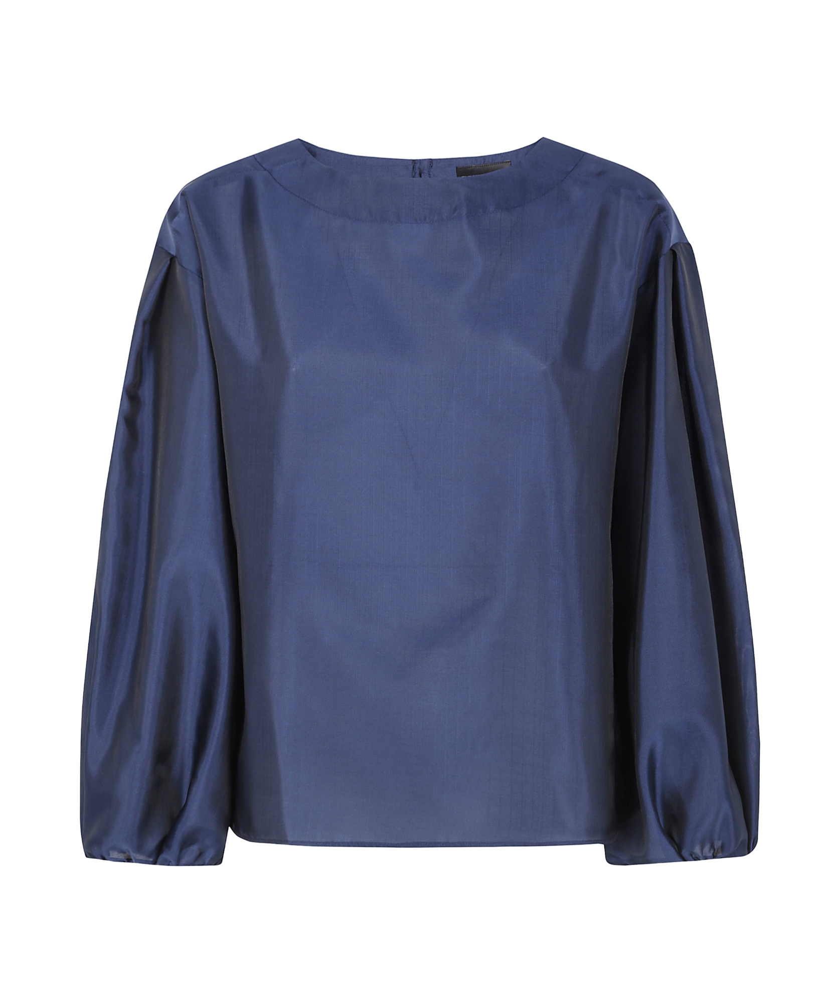 Emporio Armani Bluse Aus Techno-musselin In Blue