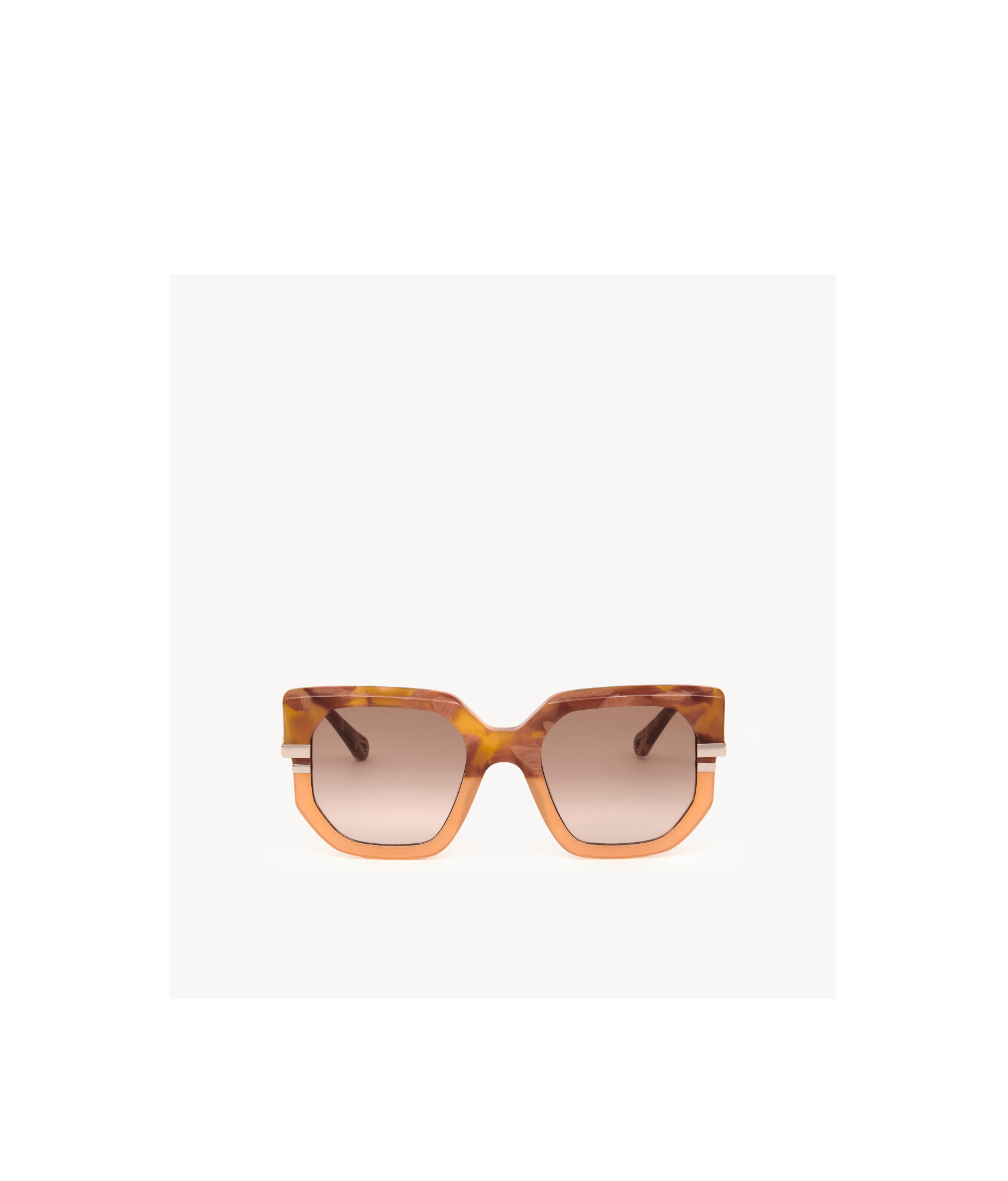Chloé Womens Ch0240s Square-frame Acetate Sunglasses Brown In Nude