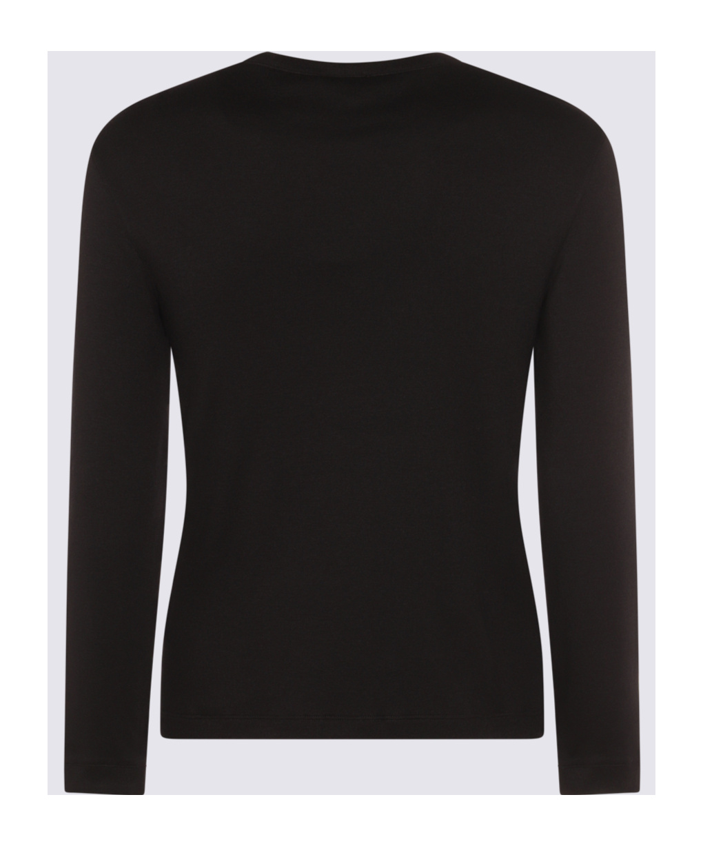 Giorgio Armani Icon Long-sleeve Cashmere Sweater In Black