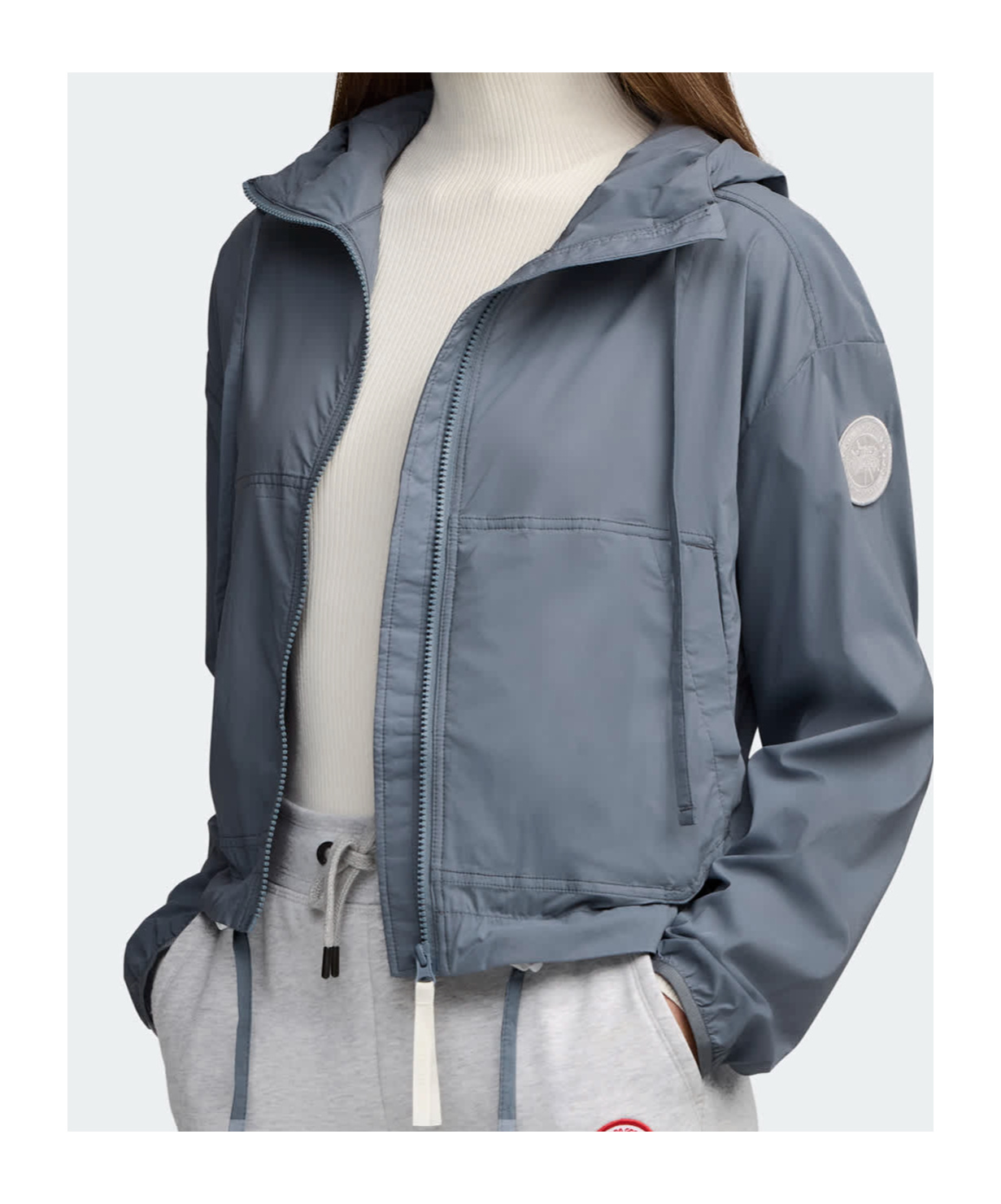 Shop Canada Goose Hooded Jacket In Gray