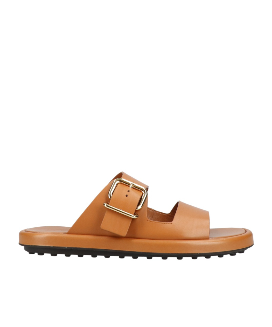 Tod's Round-headed Flat Sandals In Brown