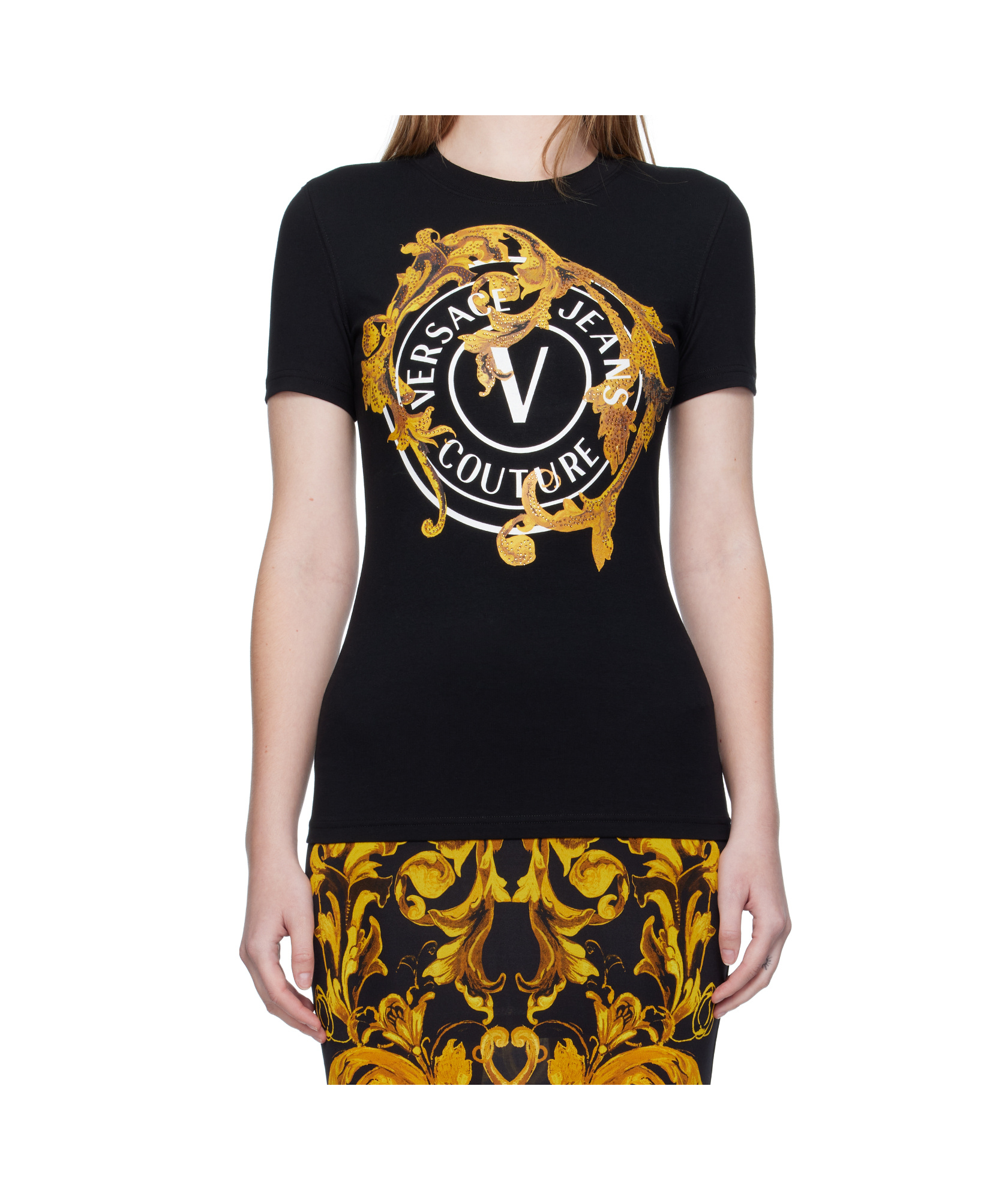 Versace Jeans Logo T-shirt In Black