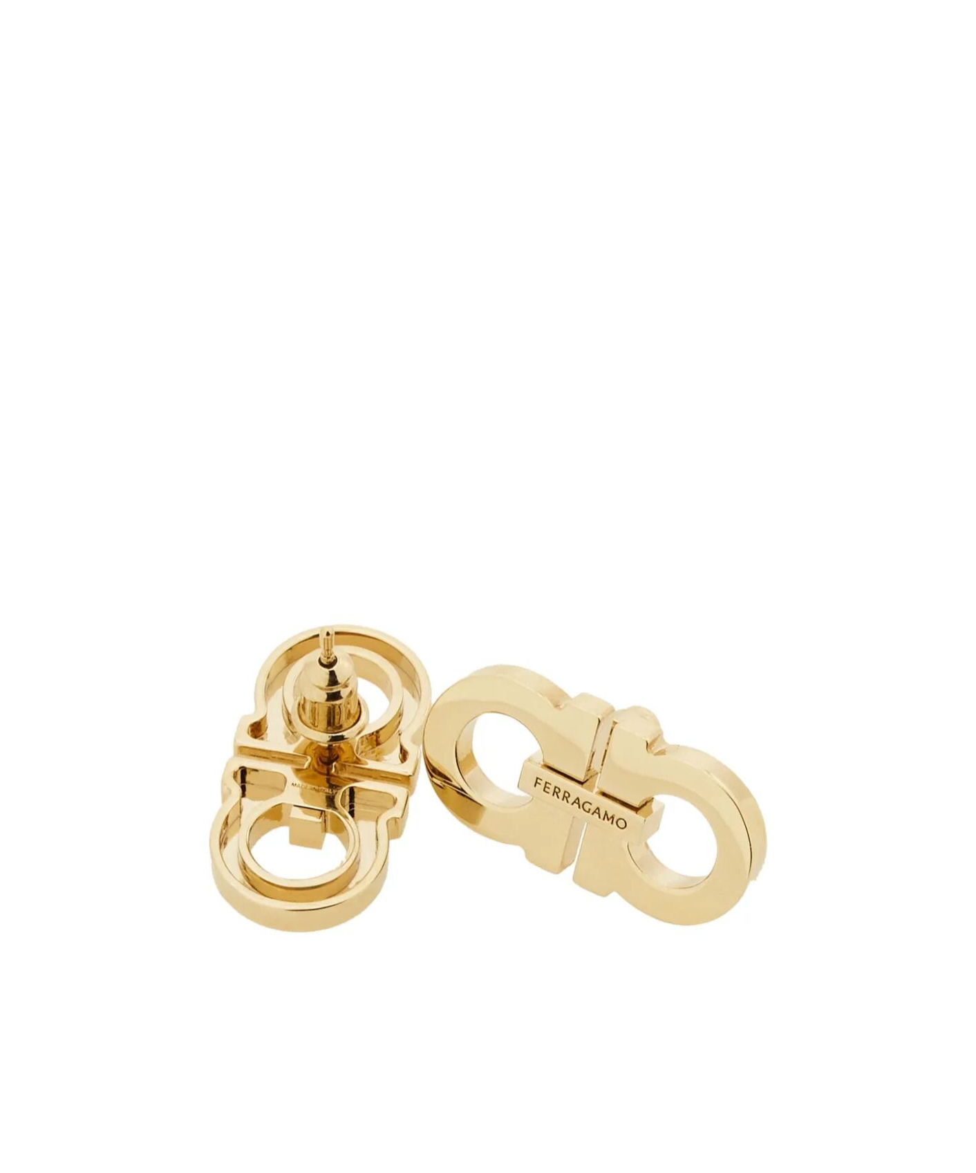 Ferragamo 2 Hooks Earrings Gold-tone Finish In Gold
