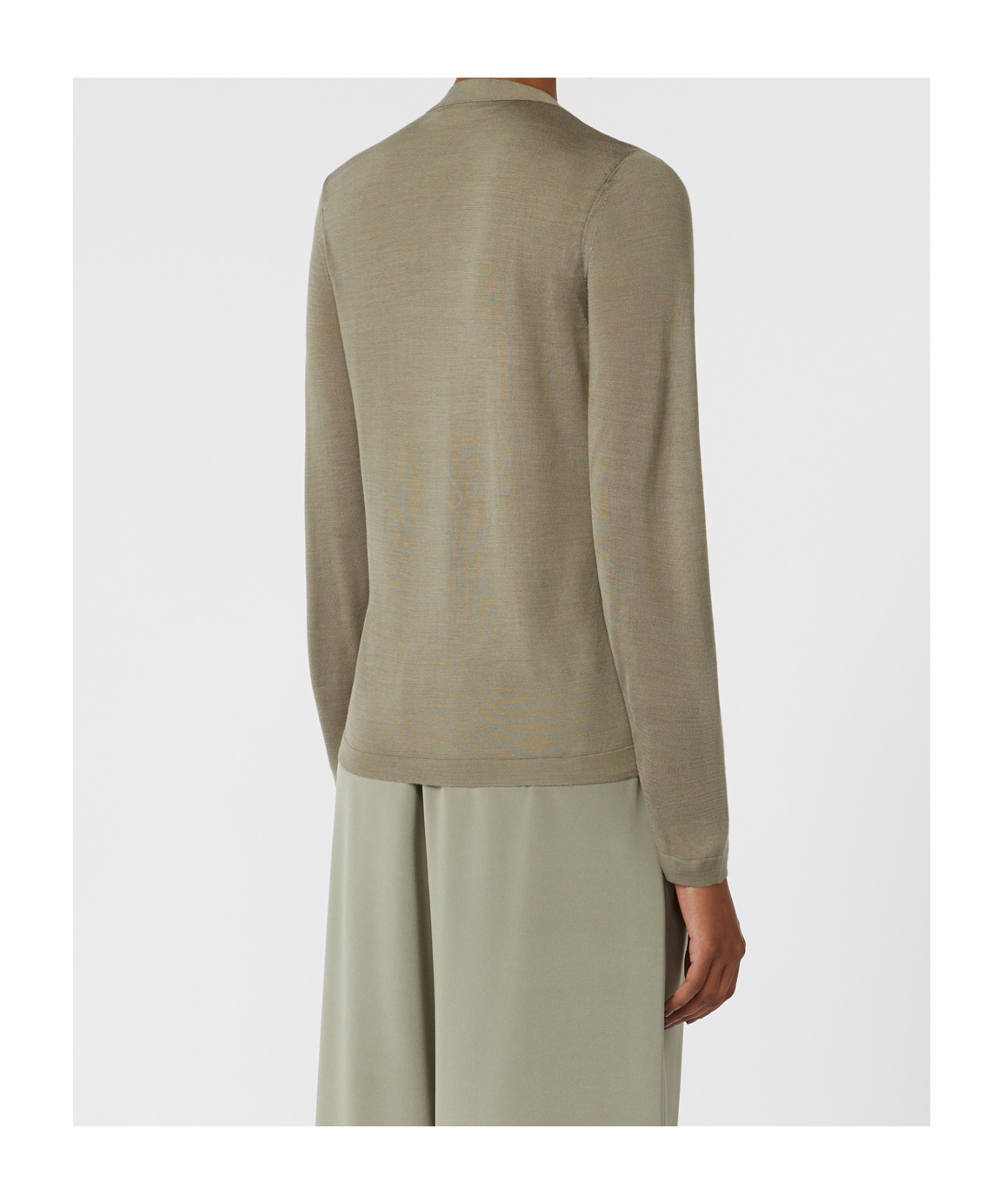 Max Mara Silk Yarn Cardigan In Green