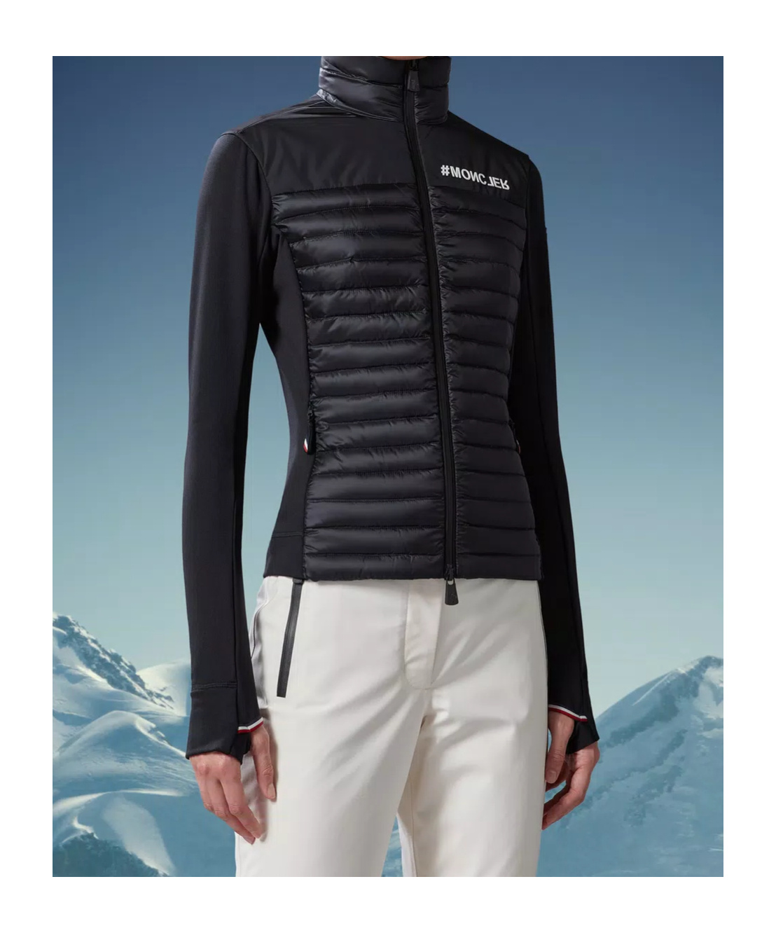 Shop Moncler Padded Zip-up Sweatshirt In Black