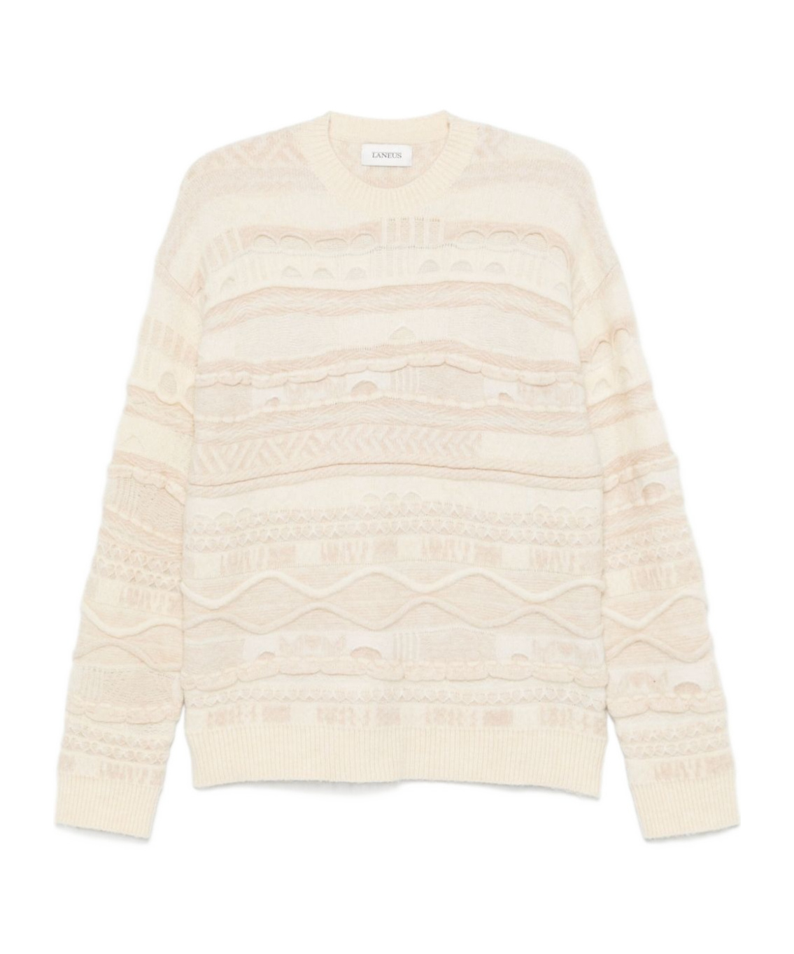 Laneus Textured Knitwear In Soft Creamy Hue In Neutral