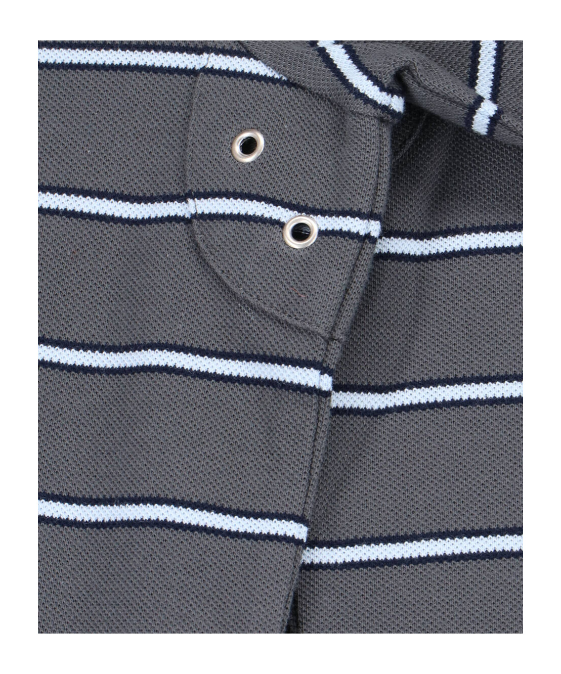 Paloma Wool Striped Long-sleeved Polo Shirt In Gray