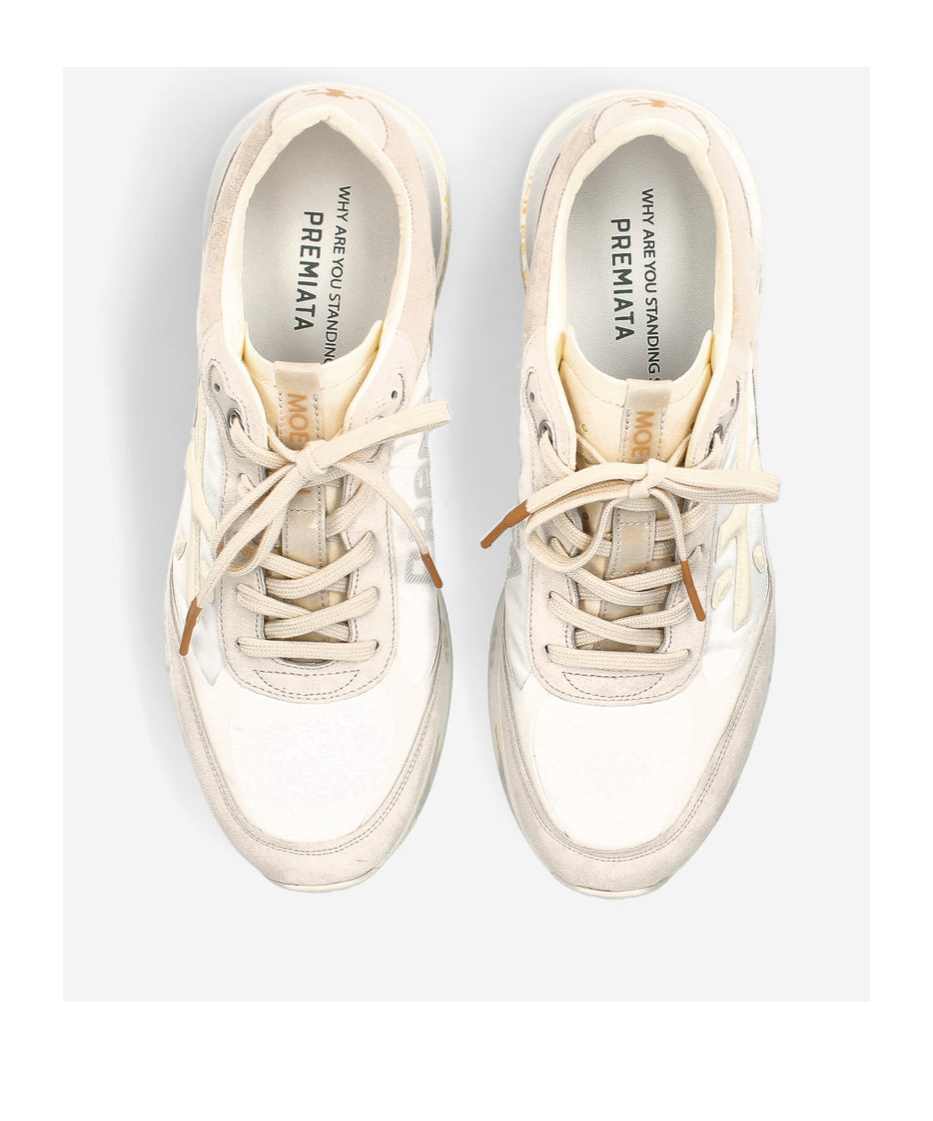 Premiata Logo Sports Shoes In White