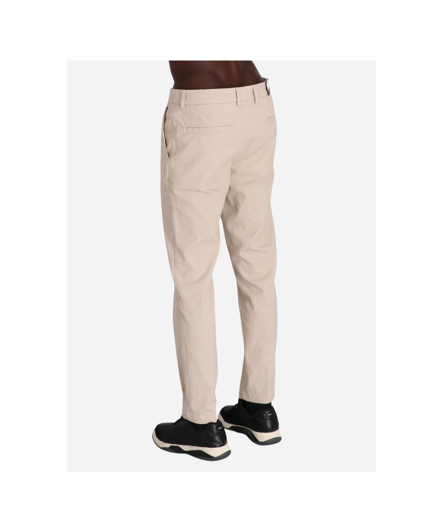 Hugo Boss Belt-loop Casual Pants In Nude