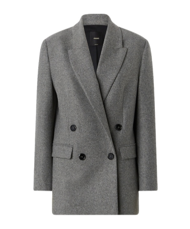 Pinko Double-breasted Wool-blend Jacket In Multi