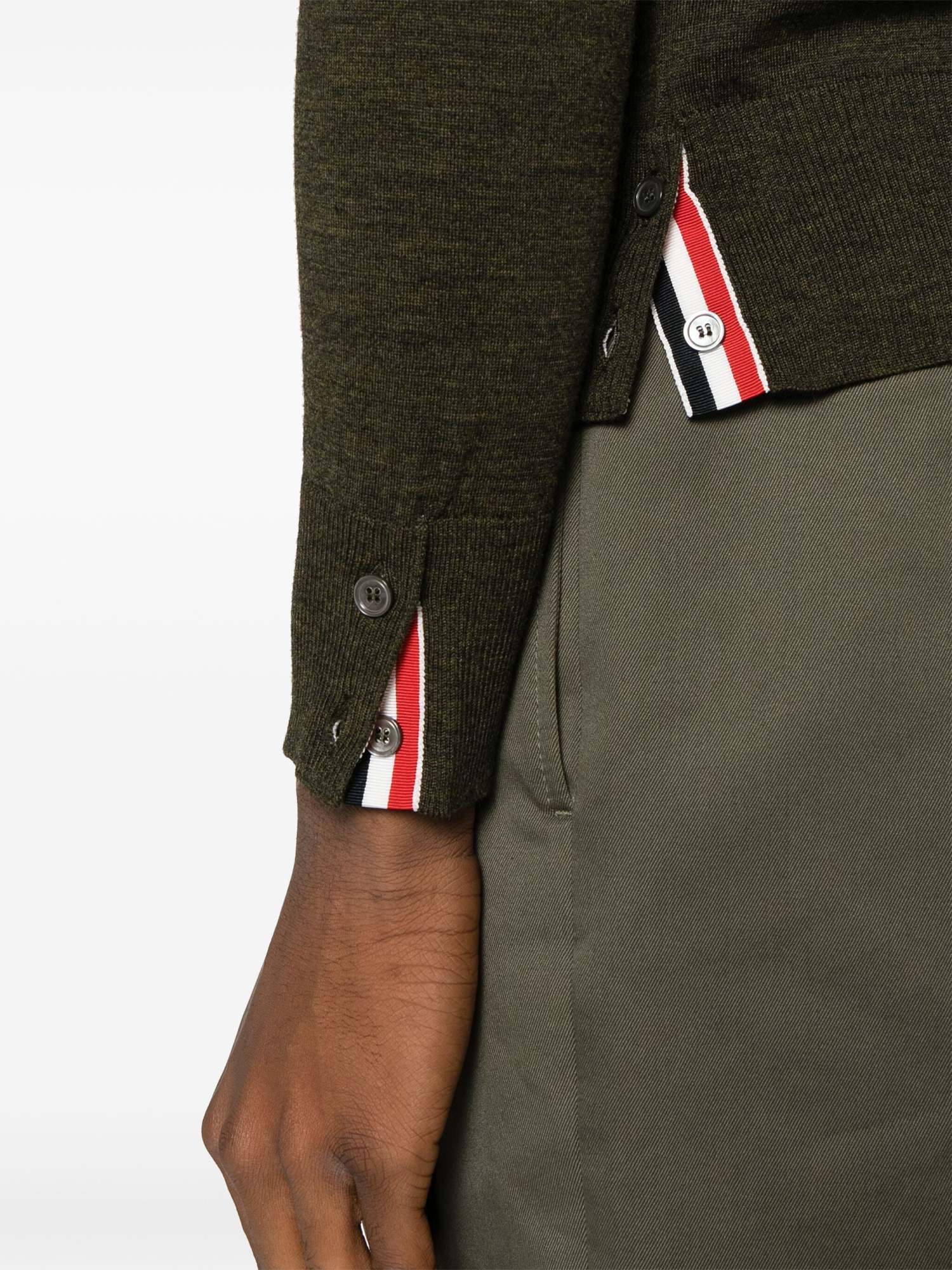 Thom Browne 4-bar Stripes Crewneck Sweater In Black