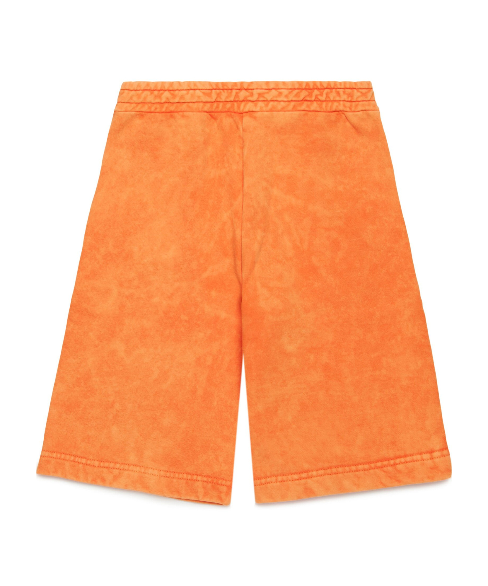 Diesel Marbled Sweat Shorts With Graphic Print In Orange