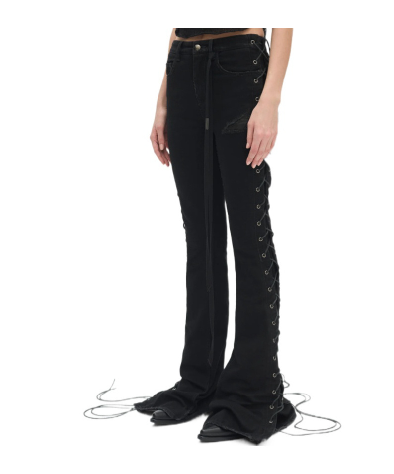 Ann Demeulemeester Treze 5-pocket Bootcut Jeans In Black