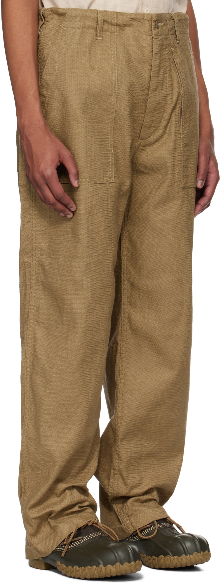 Engineered Garments Casual Pants With Belt Loops In Camel