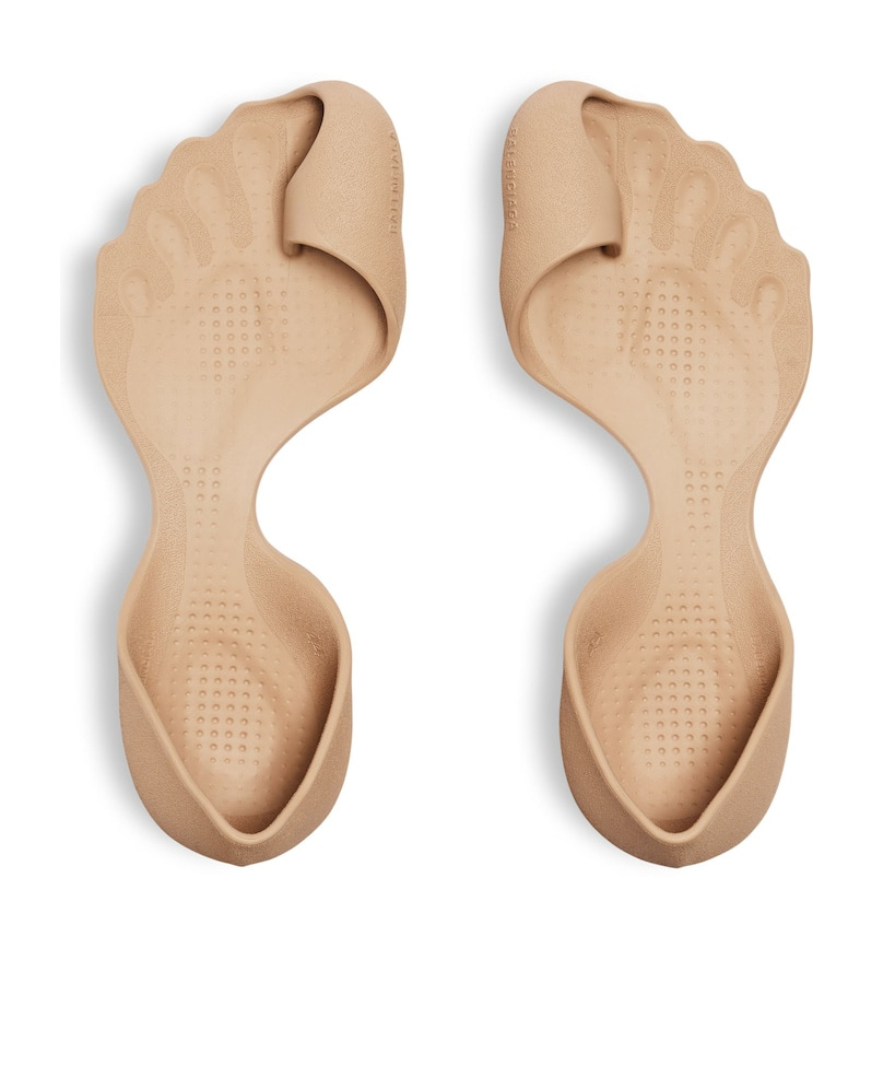 Balenciaga Flat Sole Open Toe Eva Zero Sneakers In Neutral
