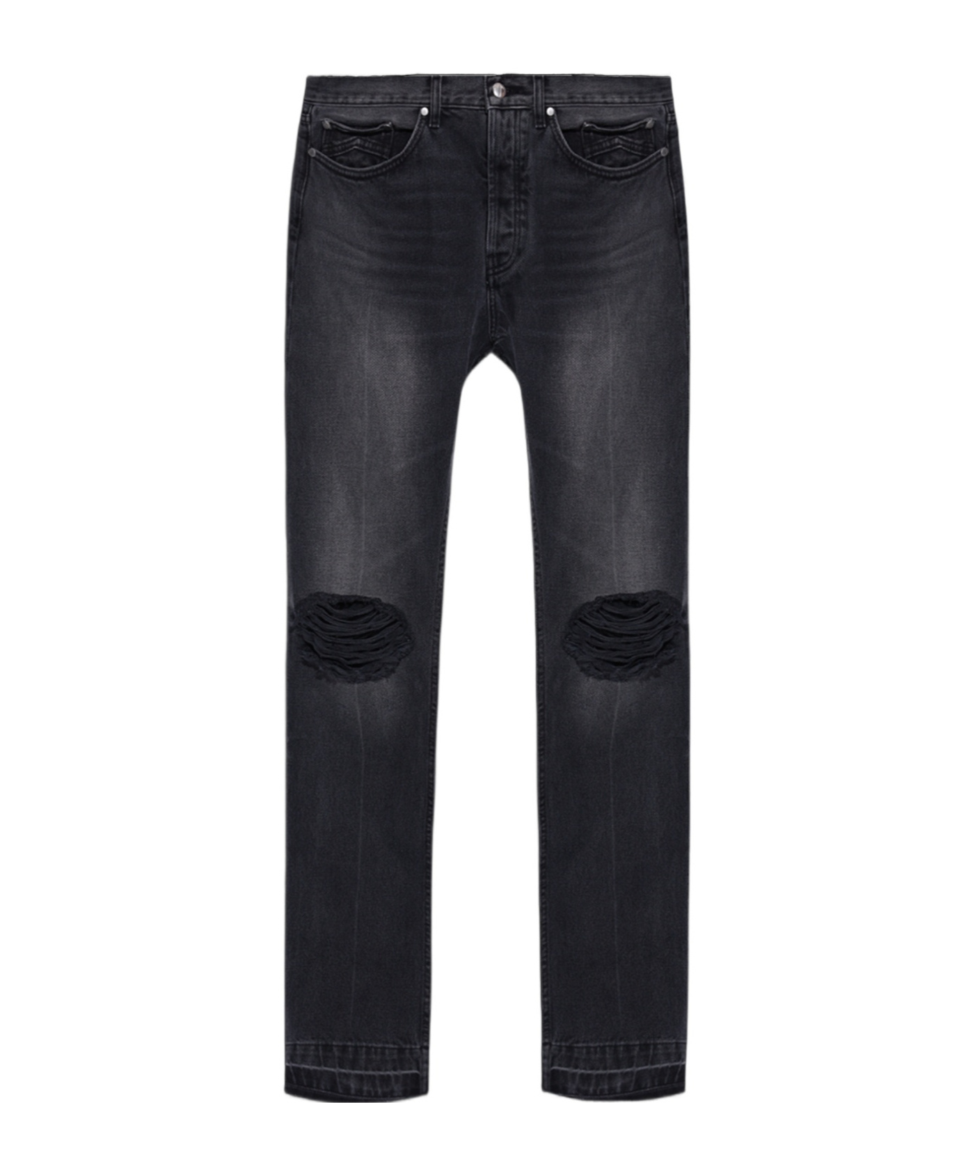 Rhude Distressed Jeans In Black