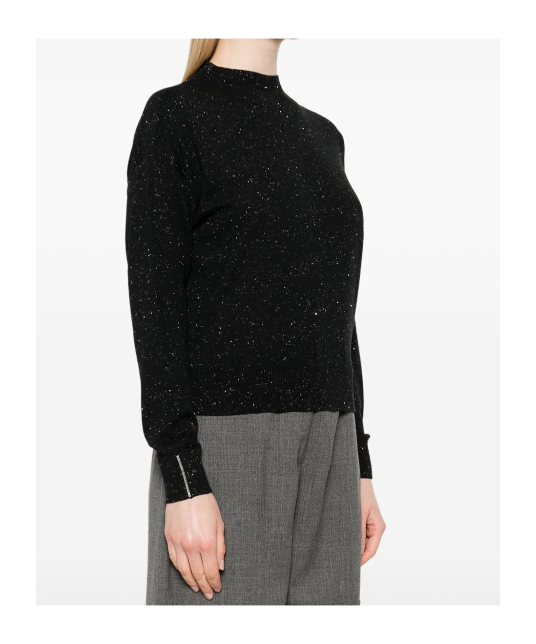 Peserico Lurex-detail Sweater In Black