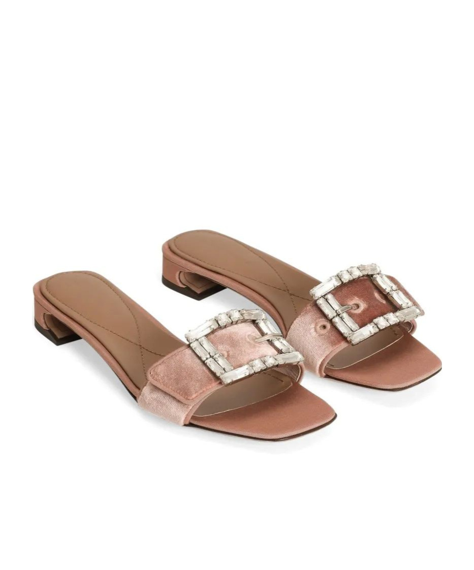 Dolce & Gabbana Square Toe Sandals In Nude
