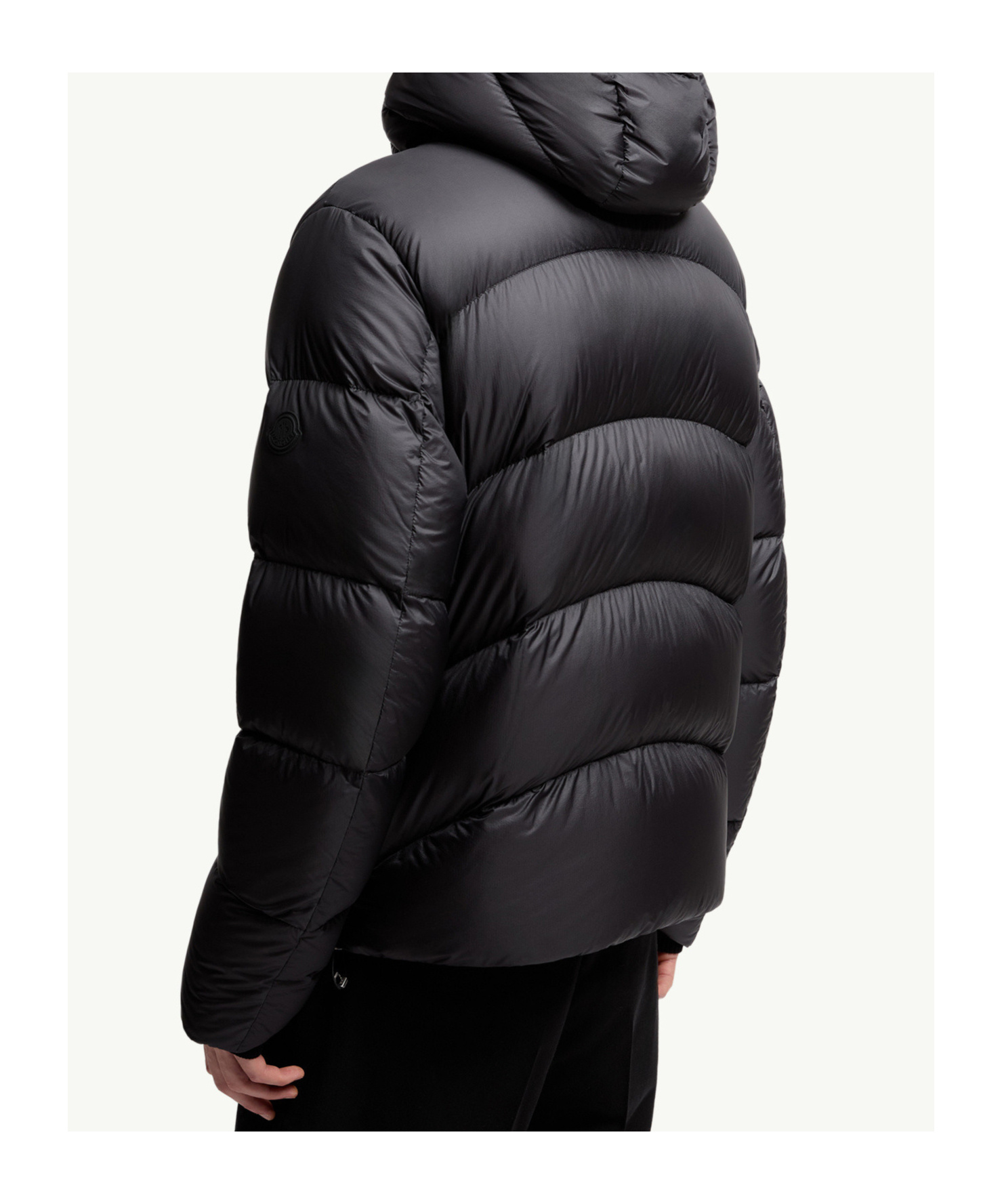 Moncler Fulcran Hooded Short Down Jacket In Black