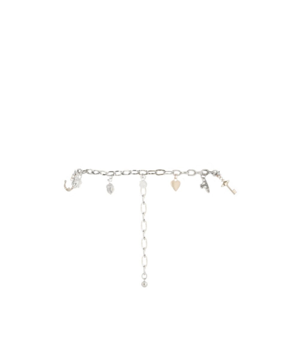 Vivienne Westwood Charm Embellished Chain Belt In White