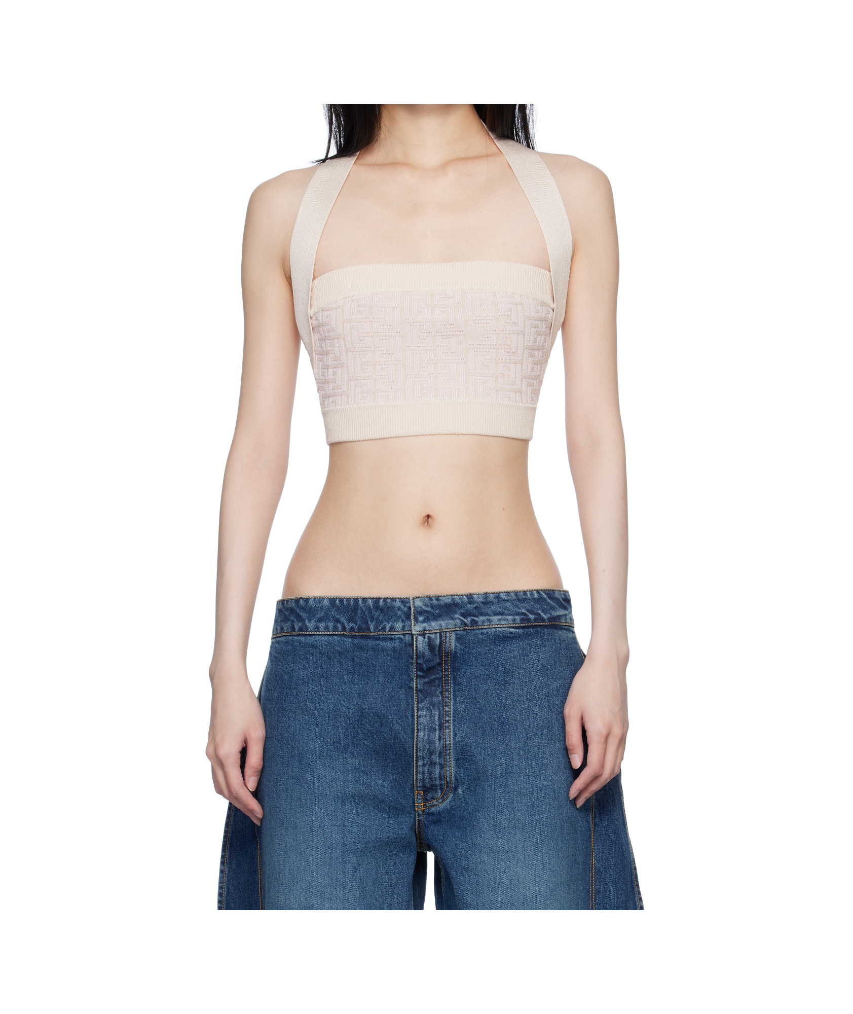 Balmain Neck Top In Multicolor