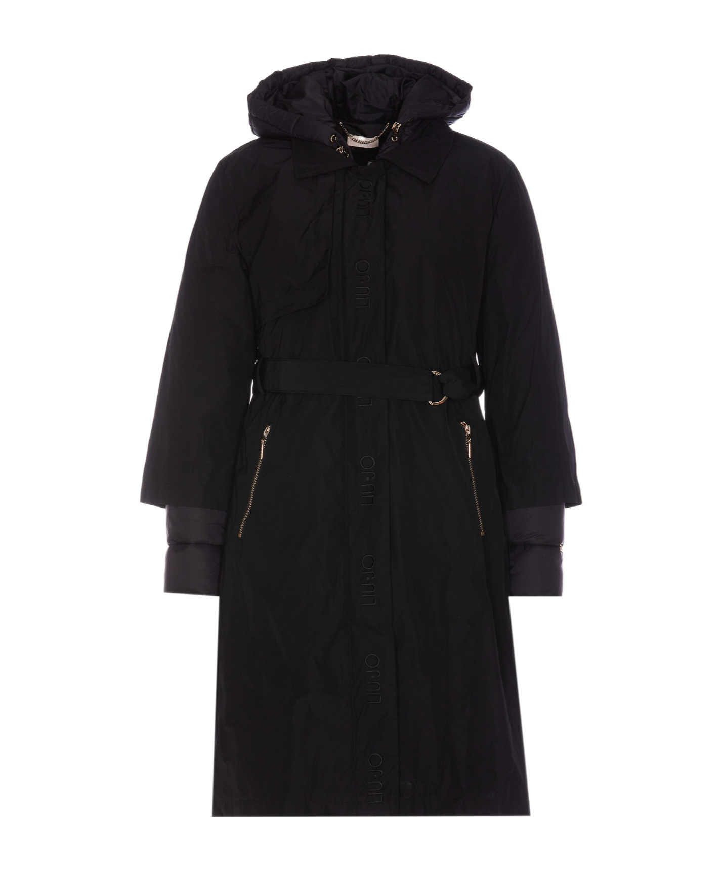 Liu •jo Quilted Coat In Black