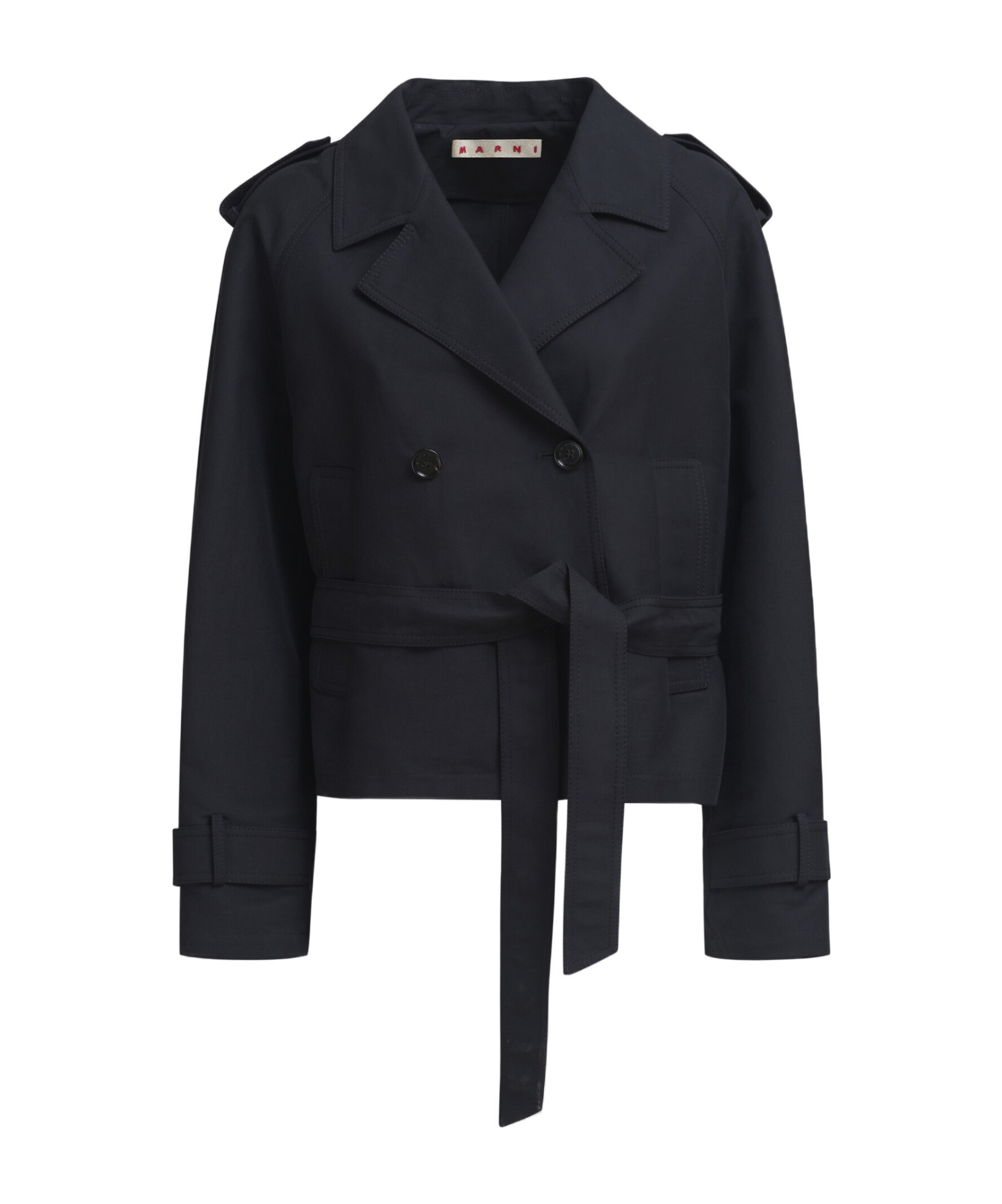 Marni Color-block Tailored Blazer With Classic Notch Lapel In Black