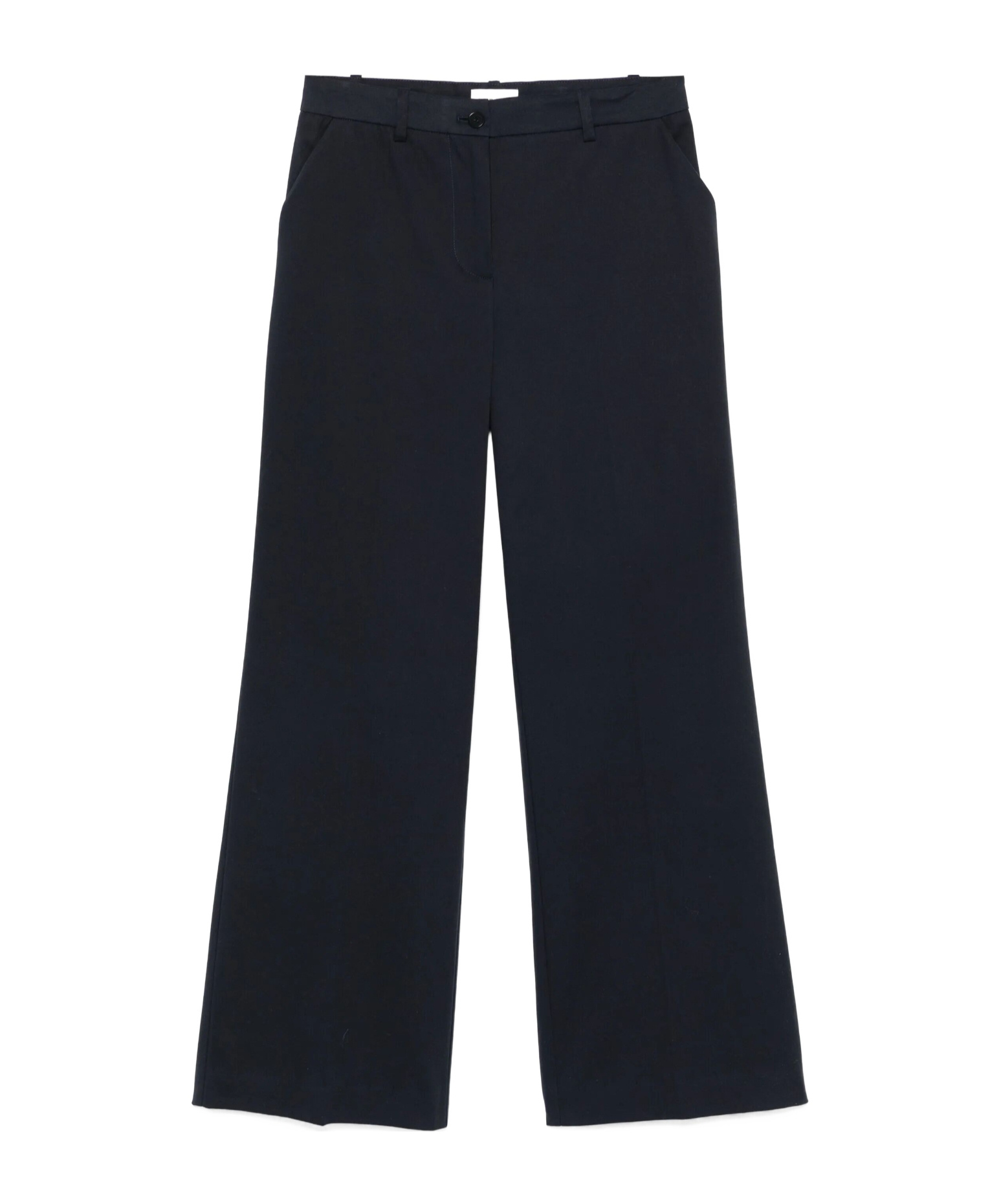 P.a.r.o.s.h High Waist Wide-leg Cotton Trousers In Black