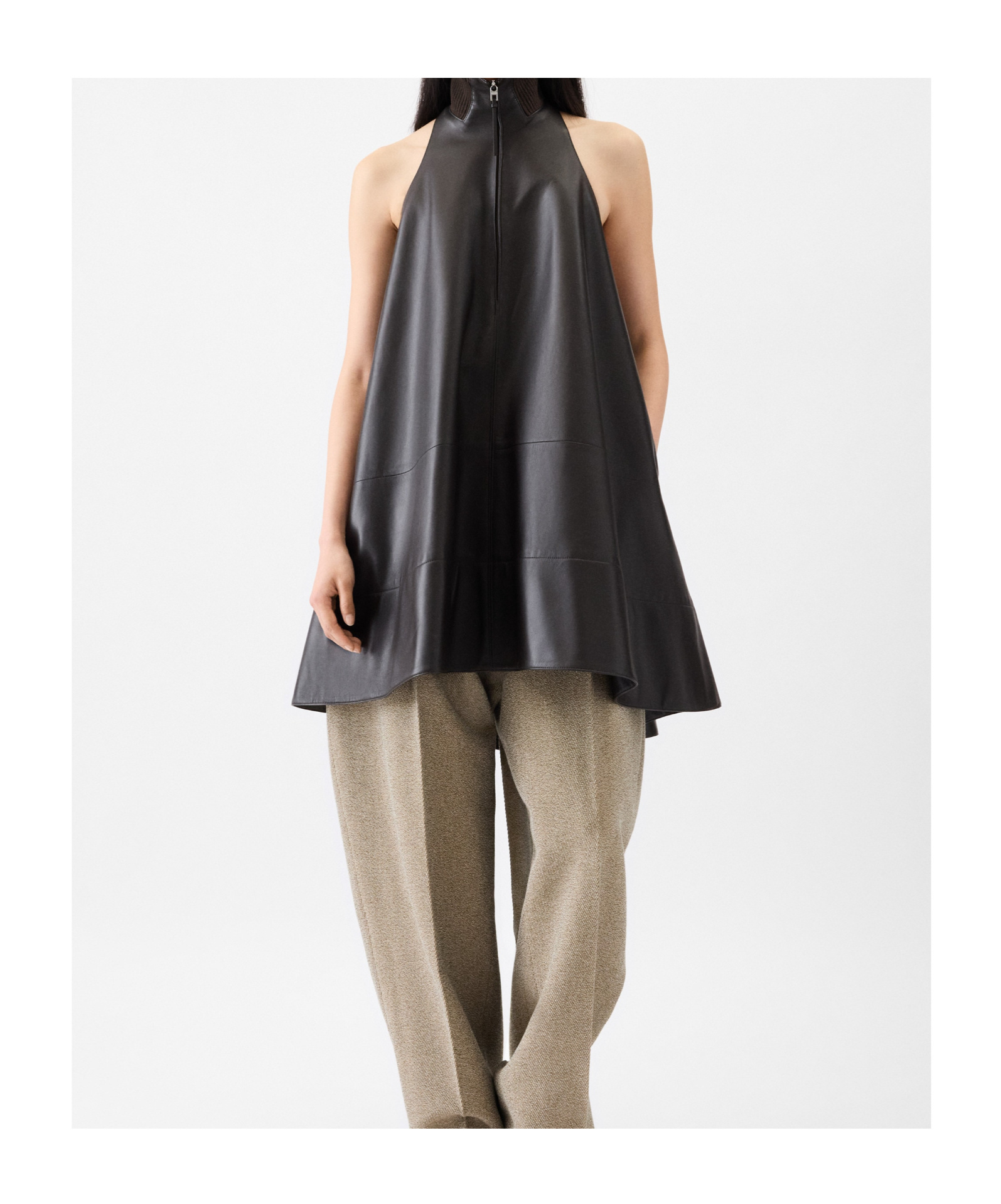 Jacquemus The Triangle Mini Dress In Brown