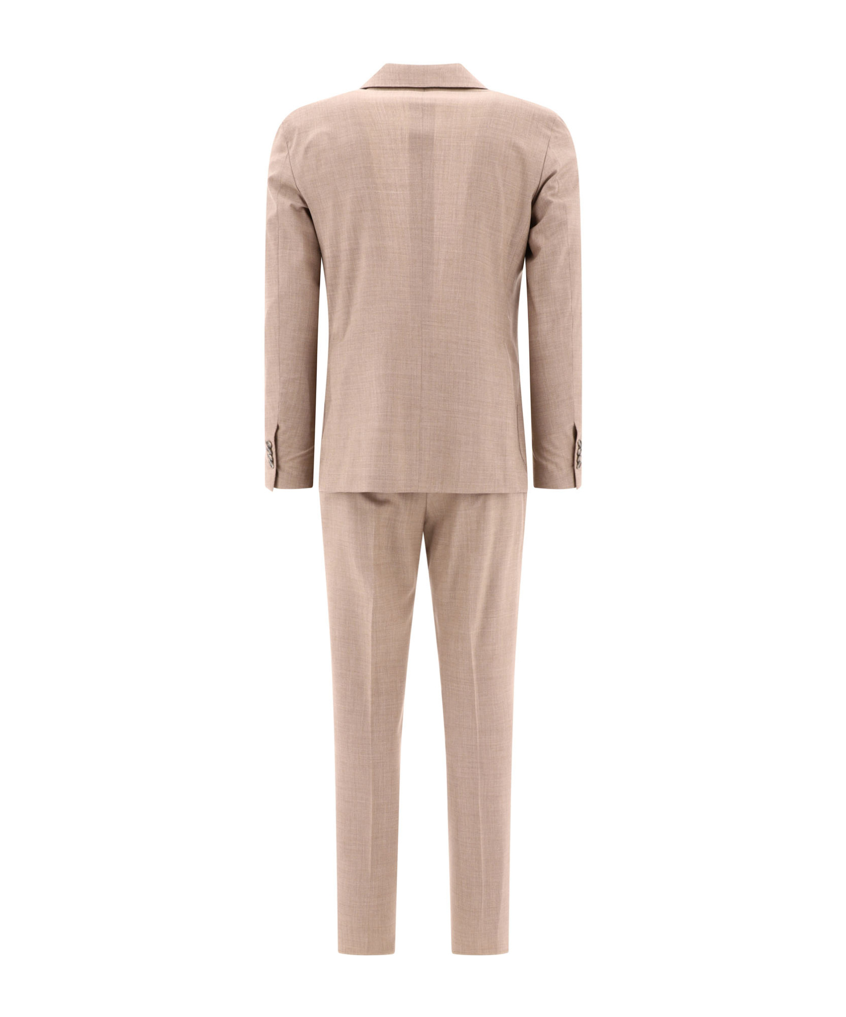 Tagliatore Single-breasted Wool Suit In Nude