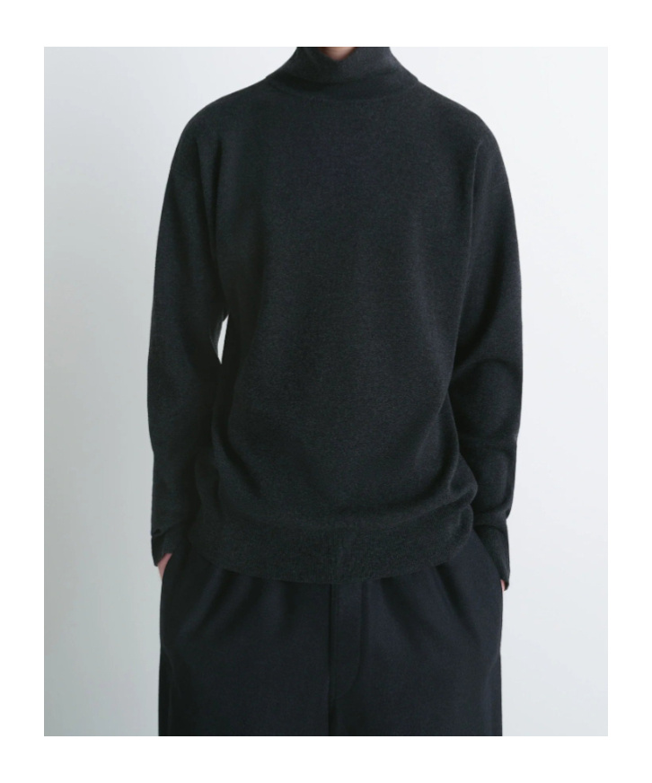 Lemaire Yak Alpaca High Neck Sweater In Black