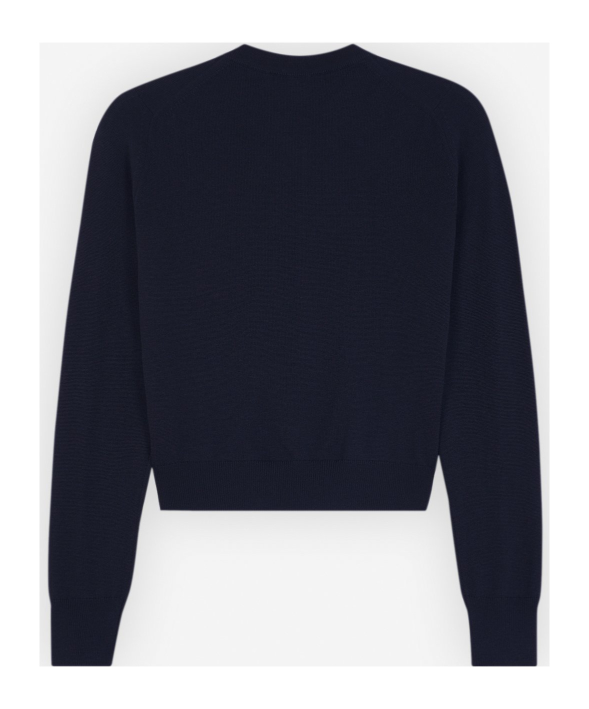 Shop Maison Kitsuné Logo-appliqué Wool Cardigan In Black