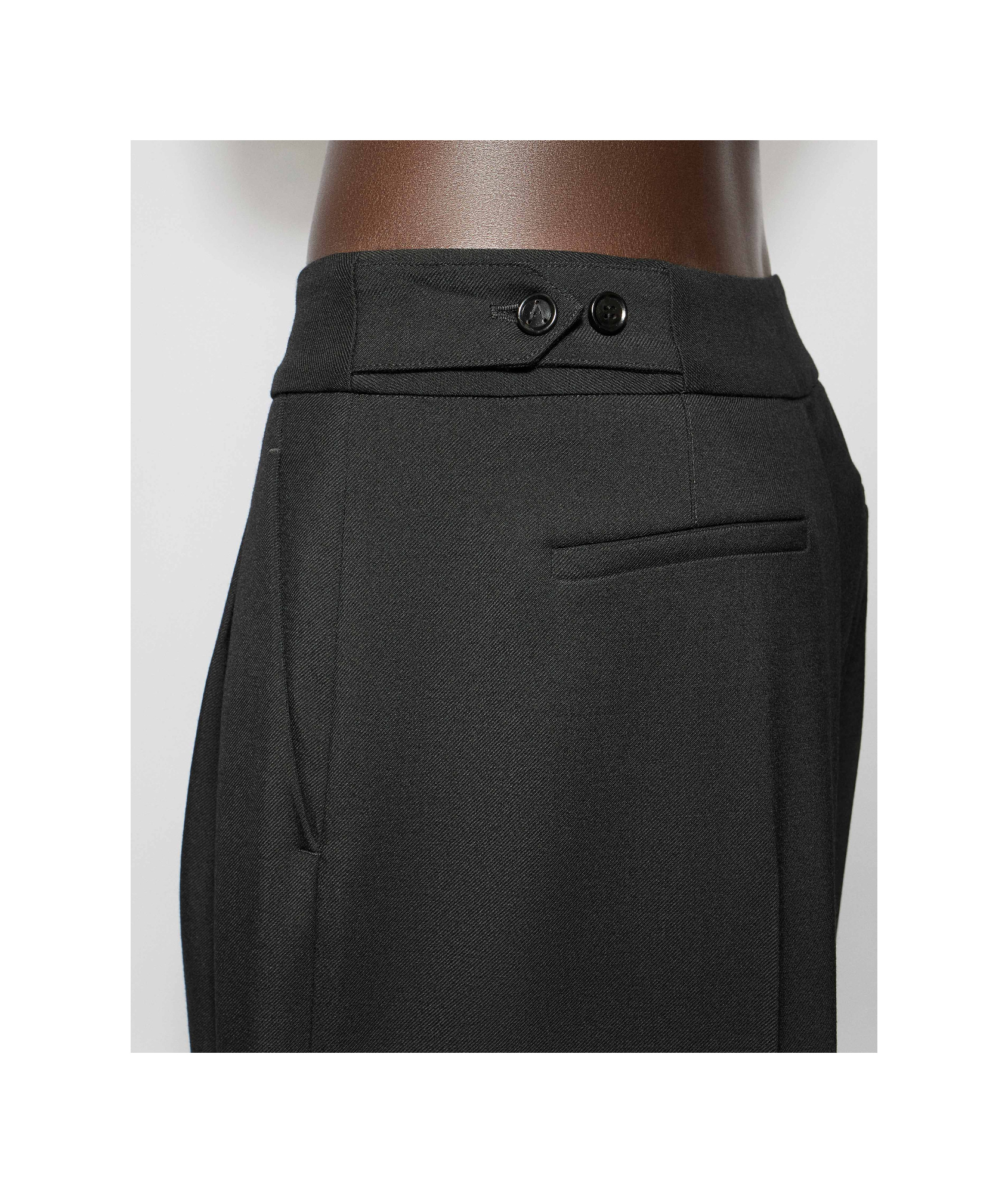 Alaïa Wool Gabardine Tailored Pants In Black