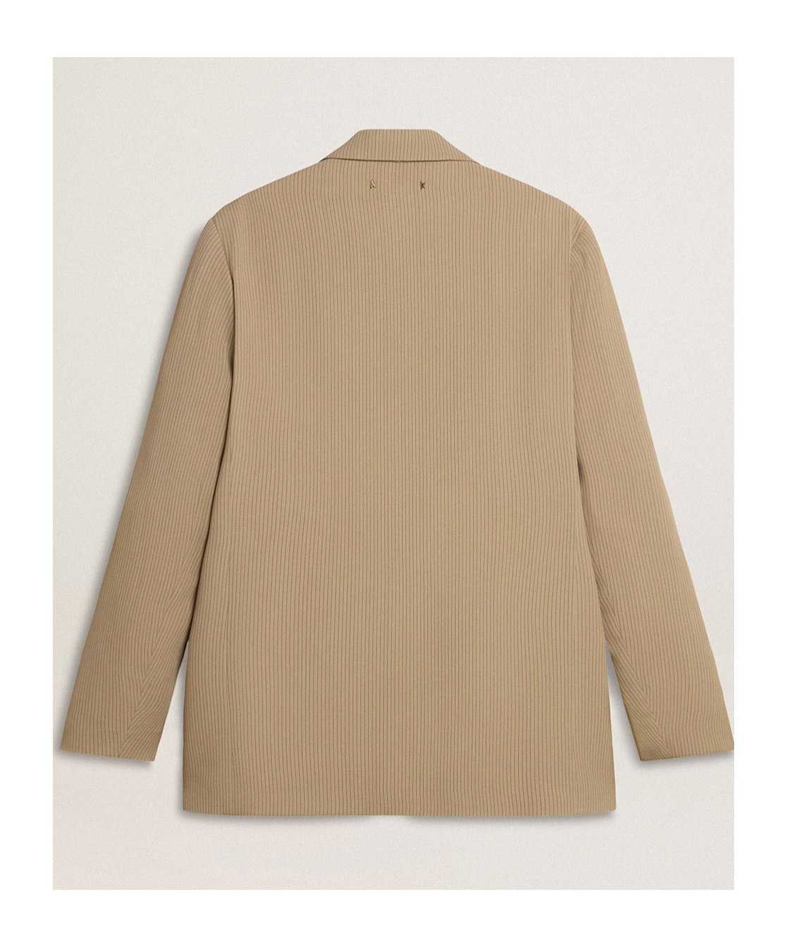 Golden Goose Journey Ms Decontructed Jacket Lowell Pinstripe Blend Viscose Fabric In Nude
