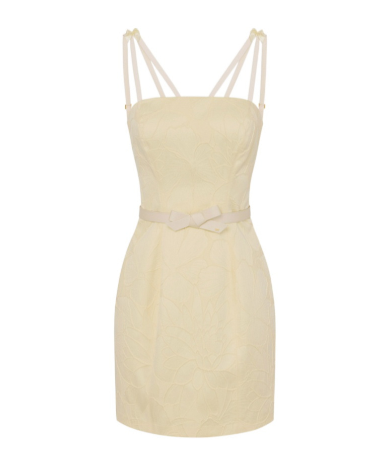 Elisabetta Franchi Floral Pattern Mini Dress In Nude