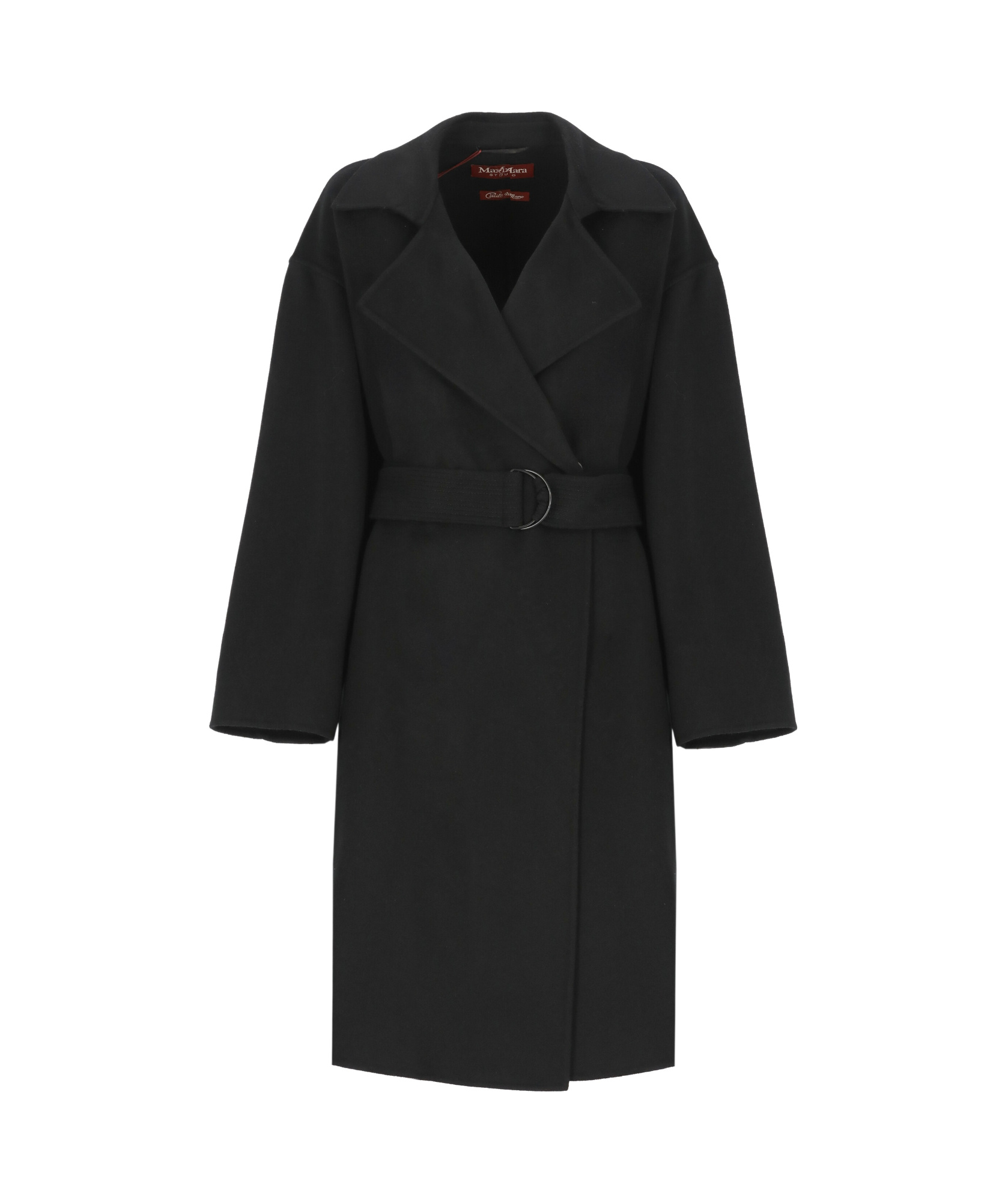 Max Mara Long-sleeved Coat In Black
