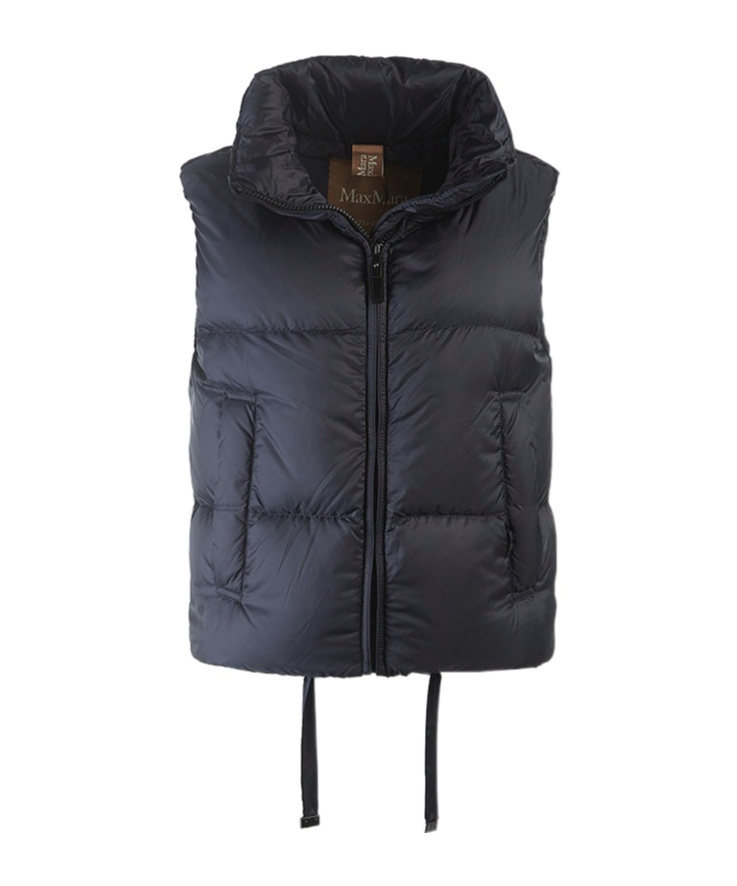 Max Mara Sleeveless Cotton Vest In Black